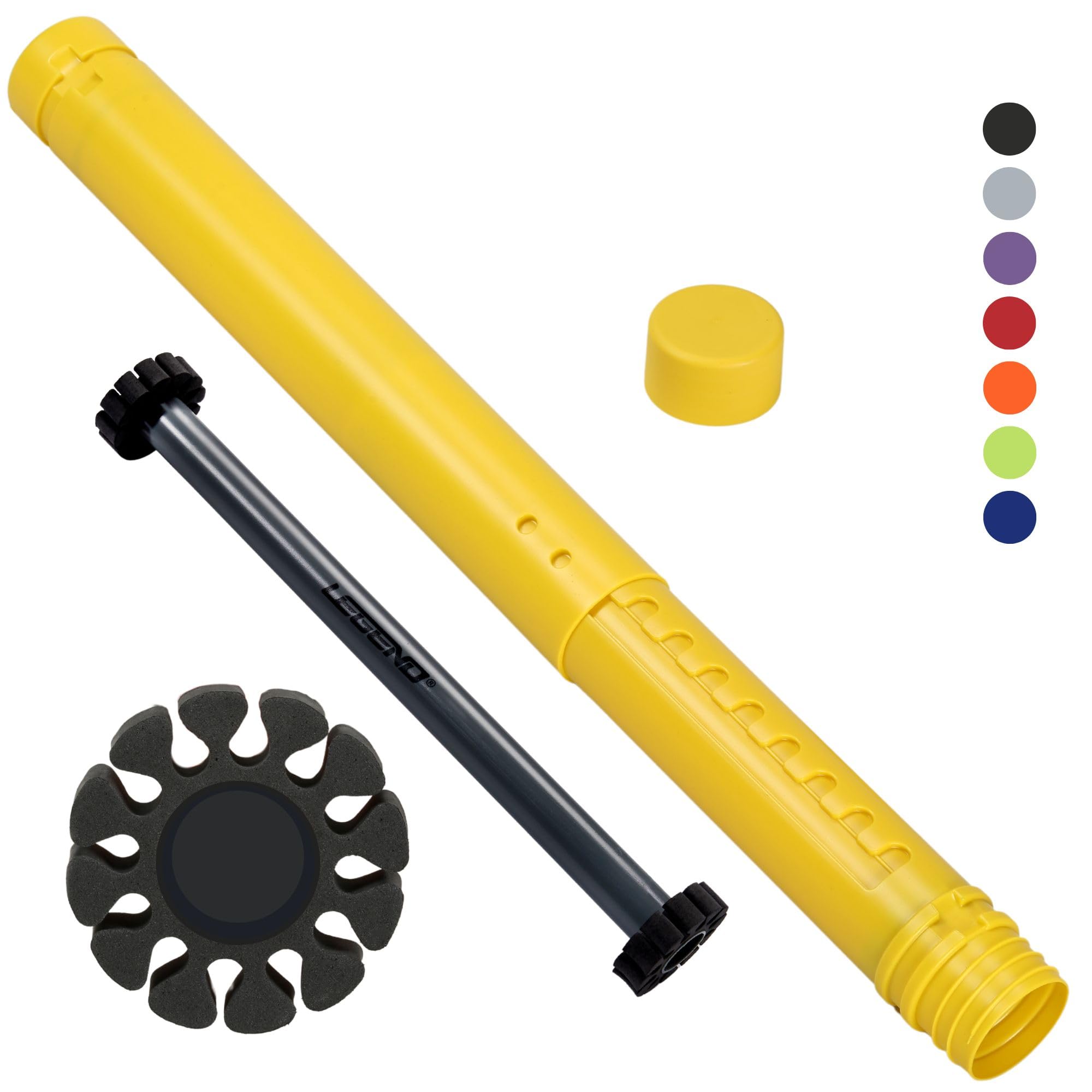 Legend Adjustable Arrow Tube Case, Archery Arrow Holder - Yellow
