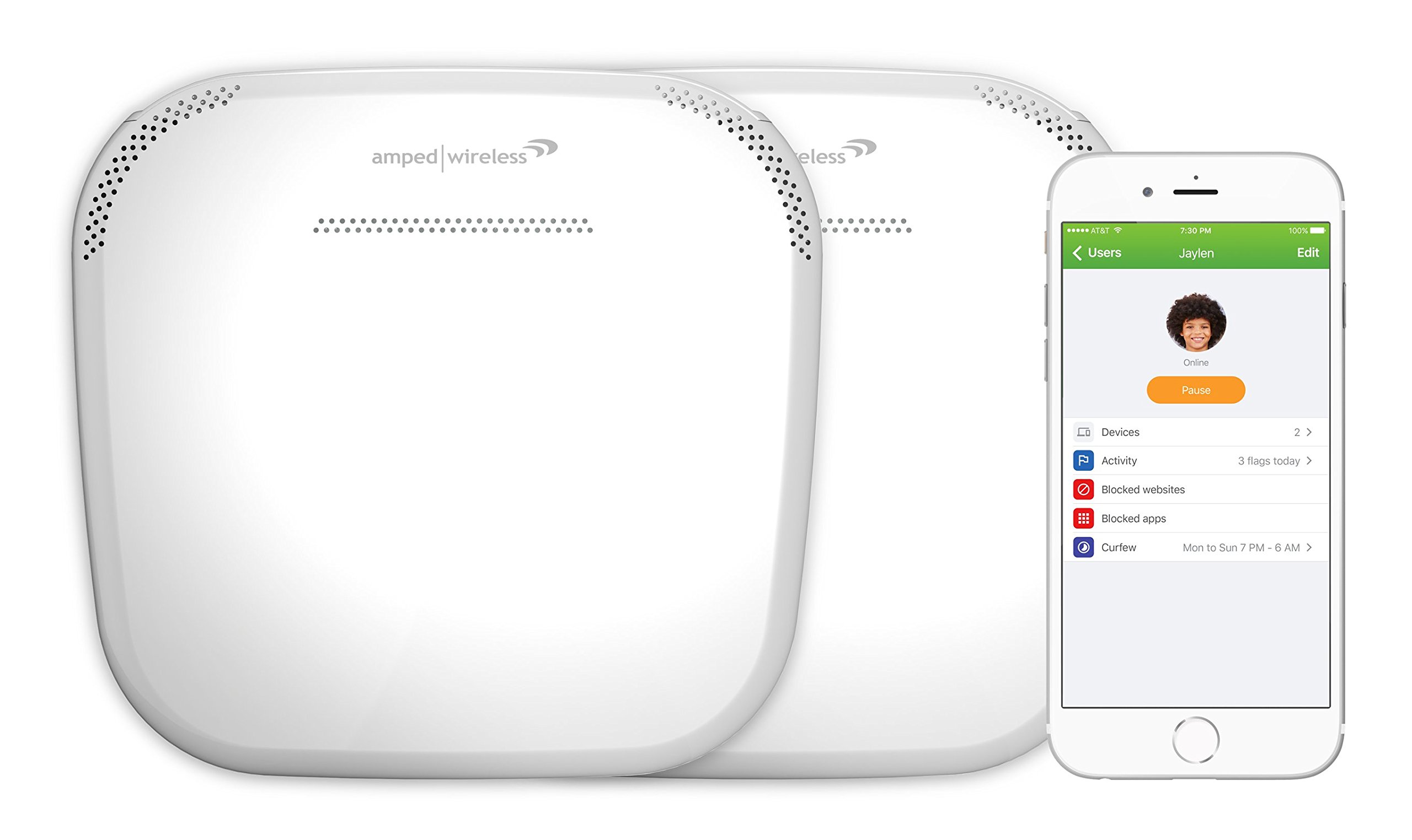 Amped ALLY0091K ALLY PLUS Whole Home Smart WiFi System Kit 15000 sqft