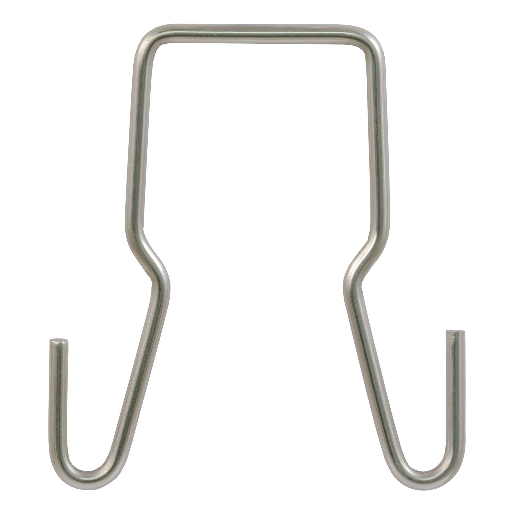 CURT 45807 Trailer Safety Chain Holder Bracket for 2-inch Shank, Clip-On Stainless Steel Hanger Hooks
