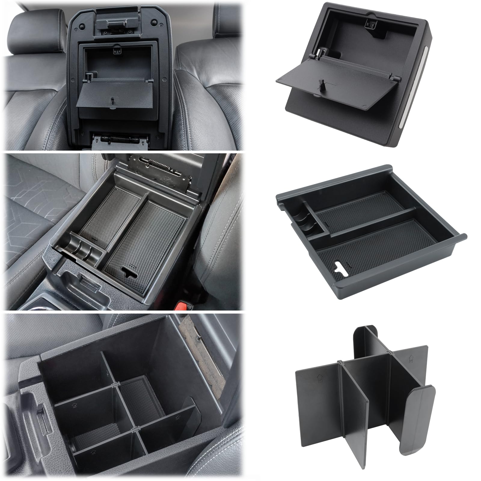 JKCOVER 3PCS Center Console Organzier For Toyota Tacoma 2016-2023