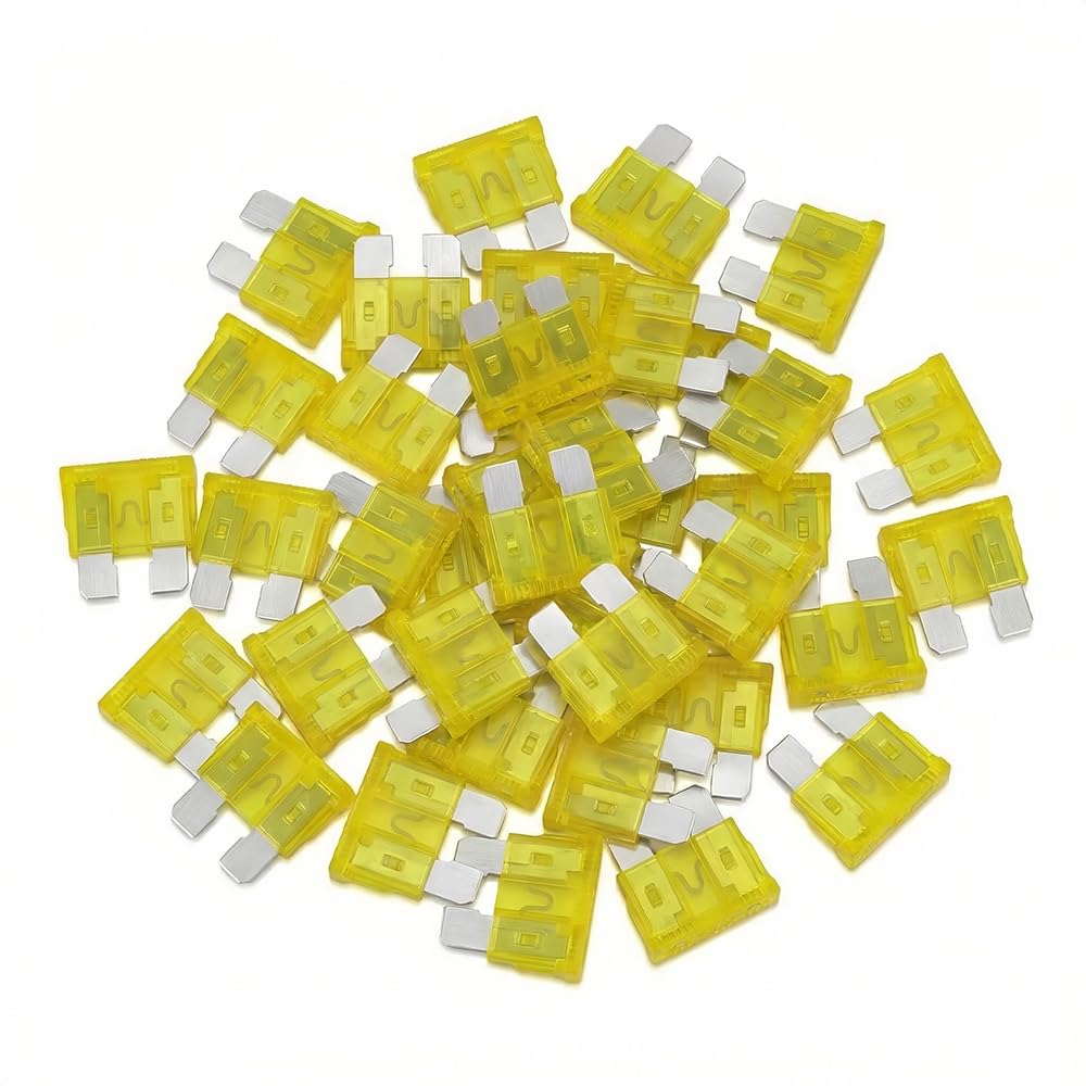 (80Pcs) 20 Amp Standard Fuse, 20A Car Blade Fuses for Car/RV/Truck/SUV/Motorcycle/Boat