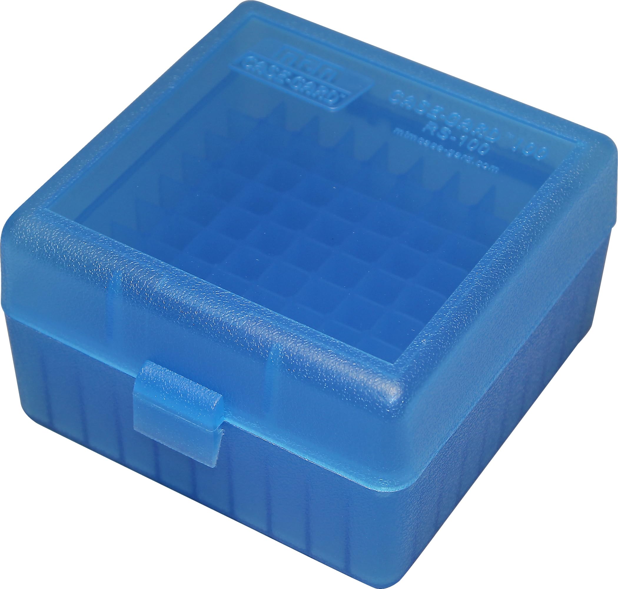 MTM RS10024 Ammo Box 100 Rounds  223/6x47mm (Clear Blue)