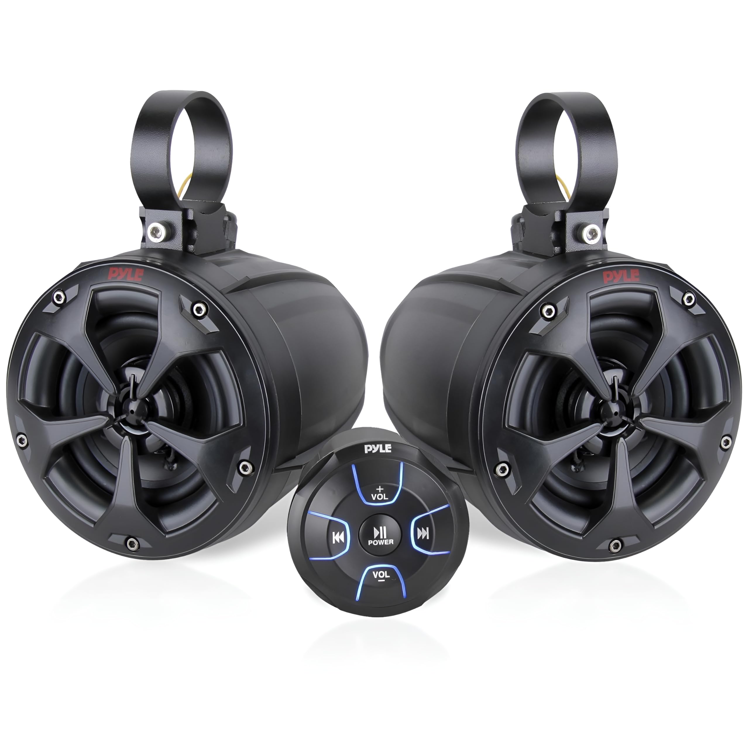 Pyle PLUTV46BTA 4" Off-Road/Marine Bluetooth Speakers w/Wireless Control Unit