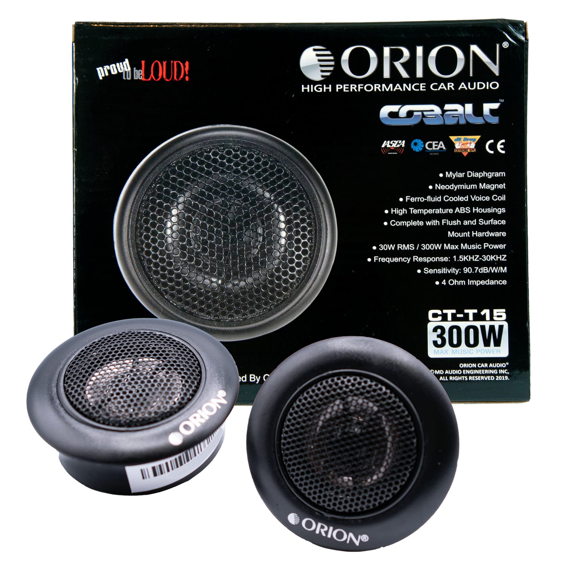 Orion CTT15 Cobalt Tweeters, 300W Max (Pair)