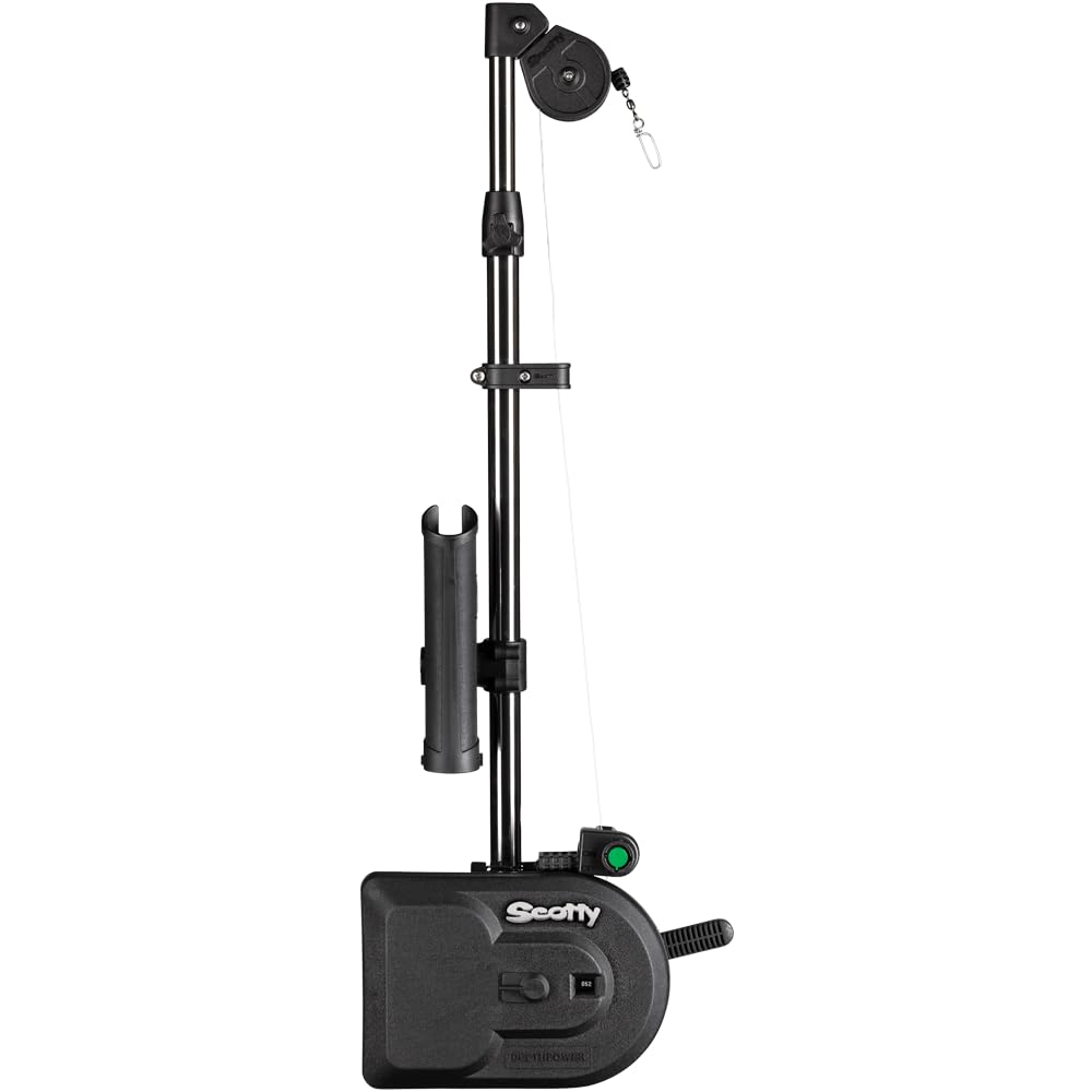 Scotty 1106B Depthpower 60" Telescopic Boom Swivel Base Rod Holder, Braided
