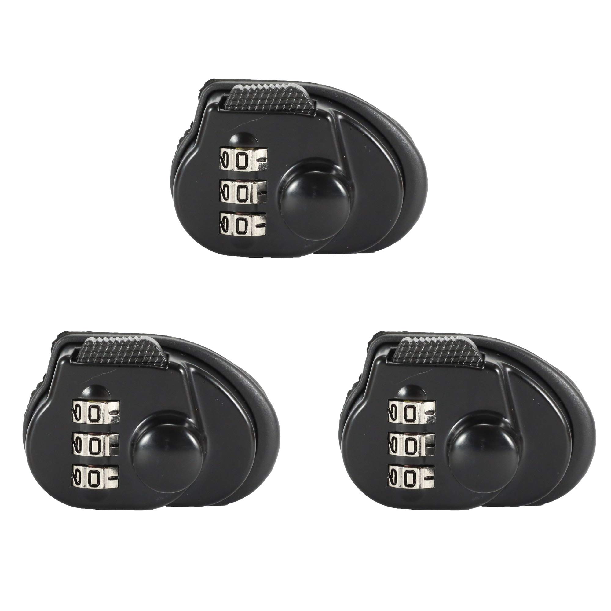 FSDC (Firearm Safety Devices – FSDC-TL4853RCB Resettable 3-Digit Combination Trigger Gun Lock 3-Pack - California DOJ-Approved – Durable Black Metal Alloy