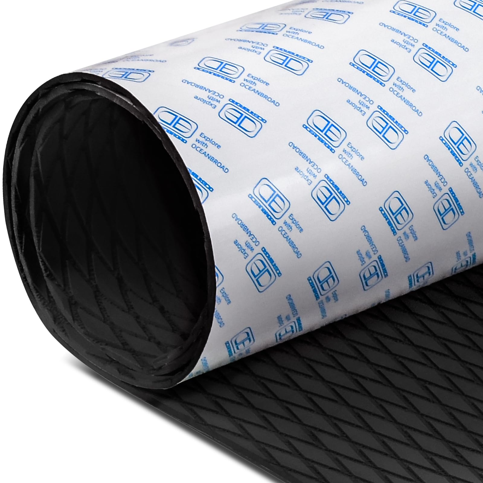 OCEANBROAD Boat Flooring Traction Pad 96''x23.5'', Black
