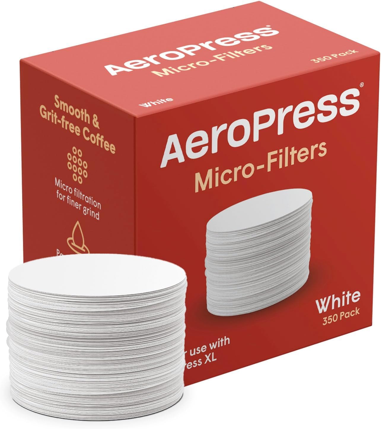 AeroPress White Paper Micro-Filters, 350 Count Count