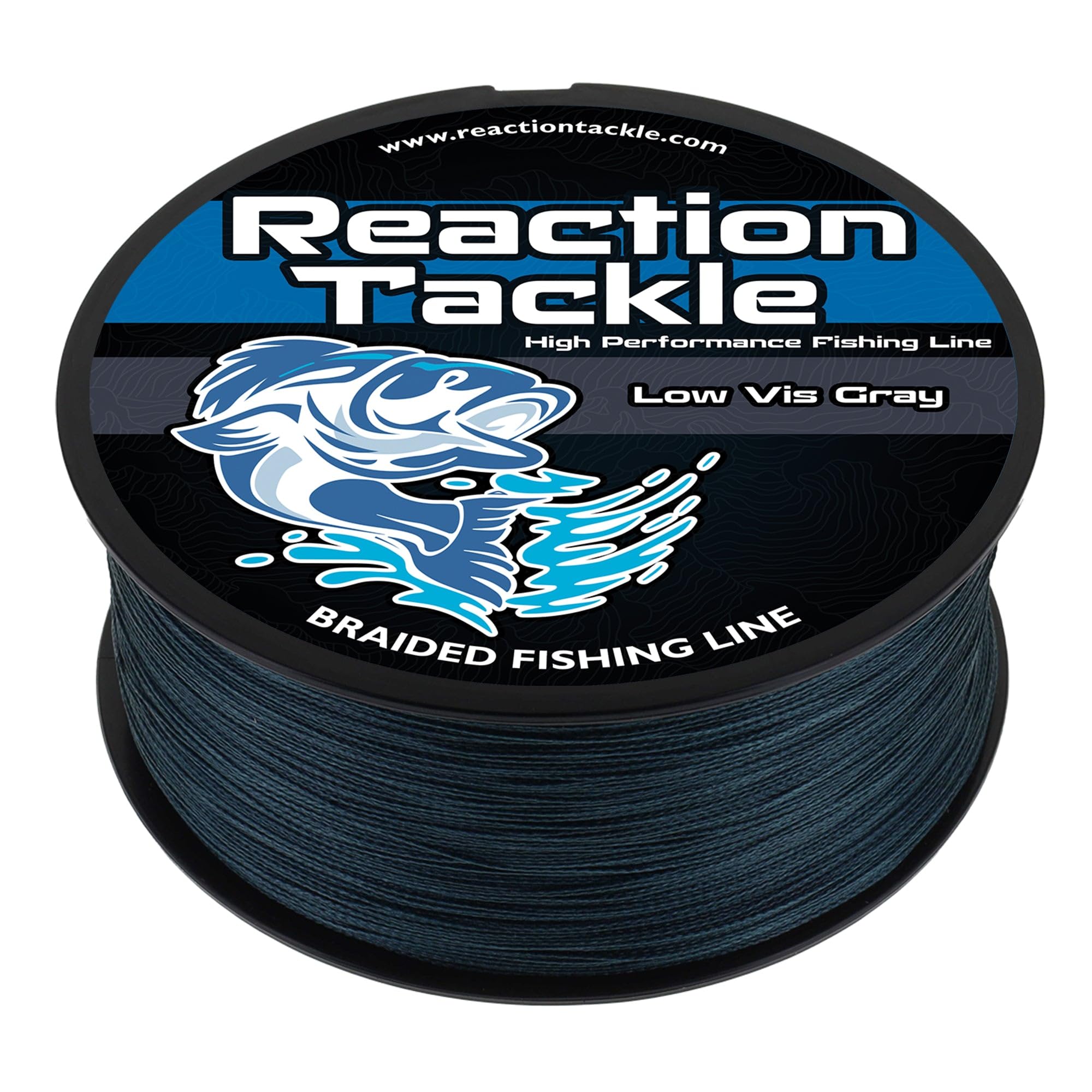 Reaction Tackle Braided Fishing Line Low Vis Gray 15Lb 500Yd