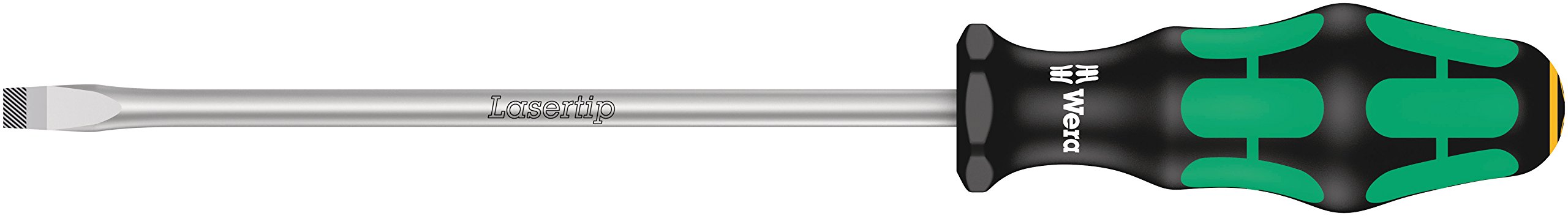 Wera 05007640001 Kraftform Plus 334 Slotted Screwdriver, Lasertip, 8mm Head, 7" Blade Length