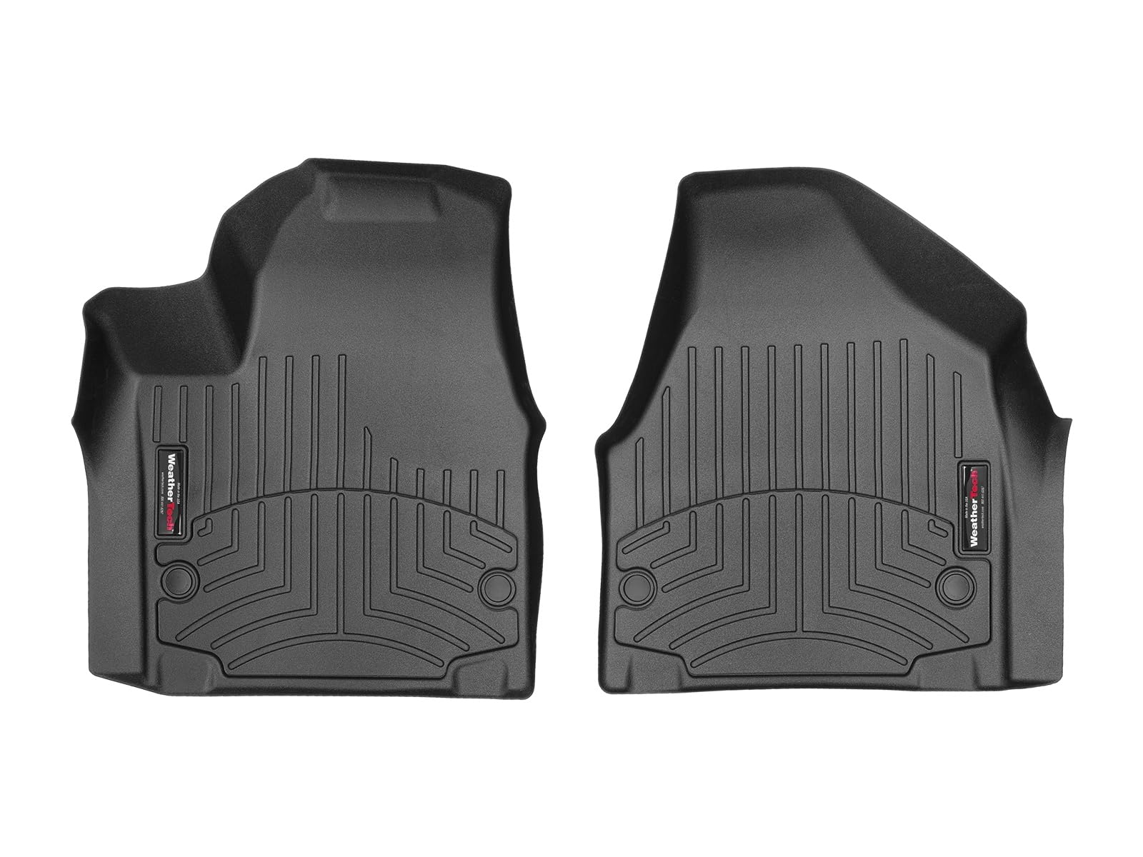 WeatherTech Custom Fit FloorLiners for Chrysler Pacifica, Voyager - 1st Row (449451), Black
