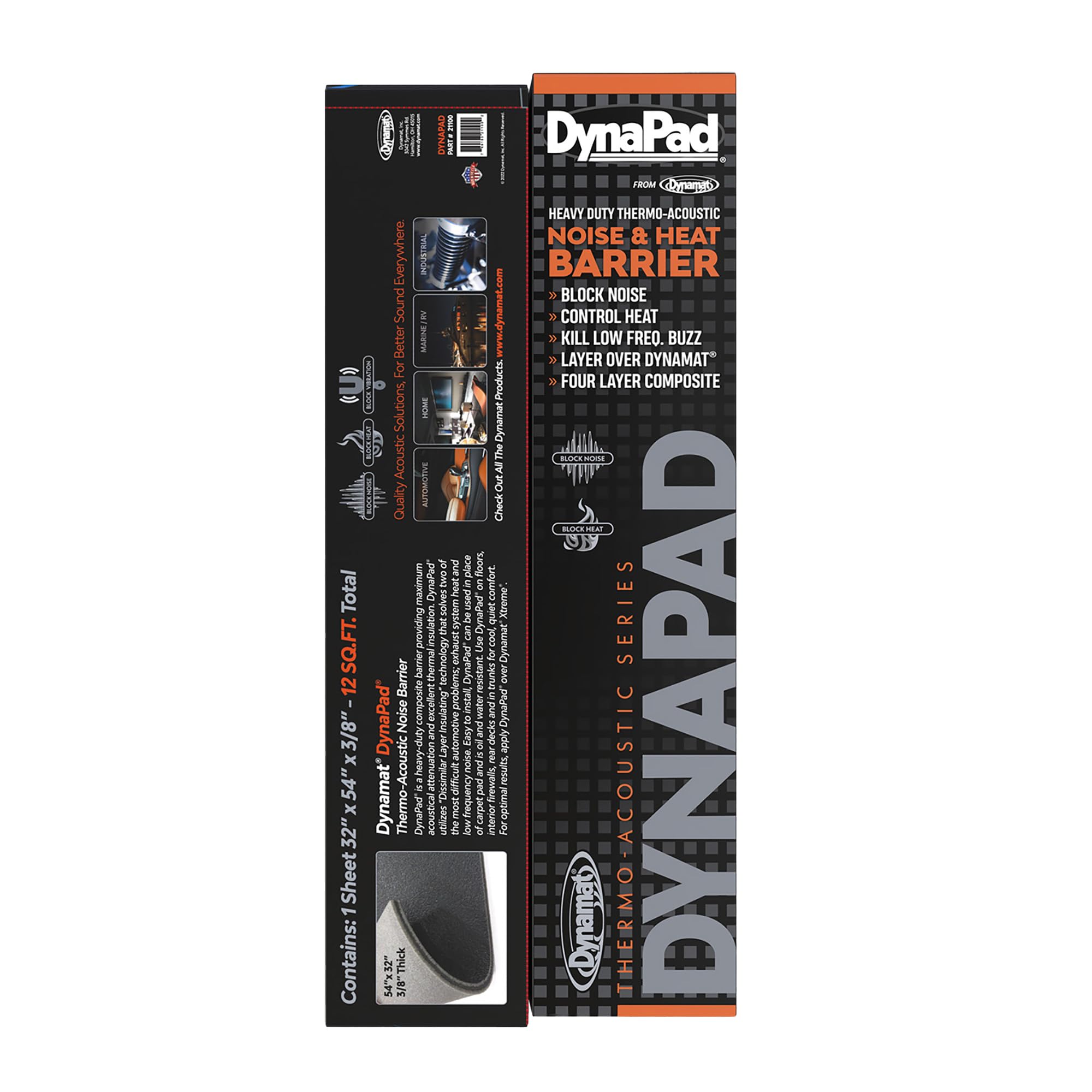 Dynapad 21100 3/8" THICK 32"x54" DYNAMAT 12 SQ FT.
