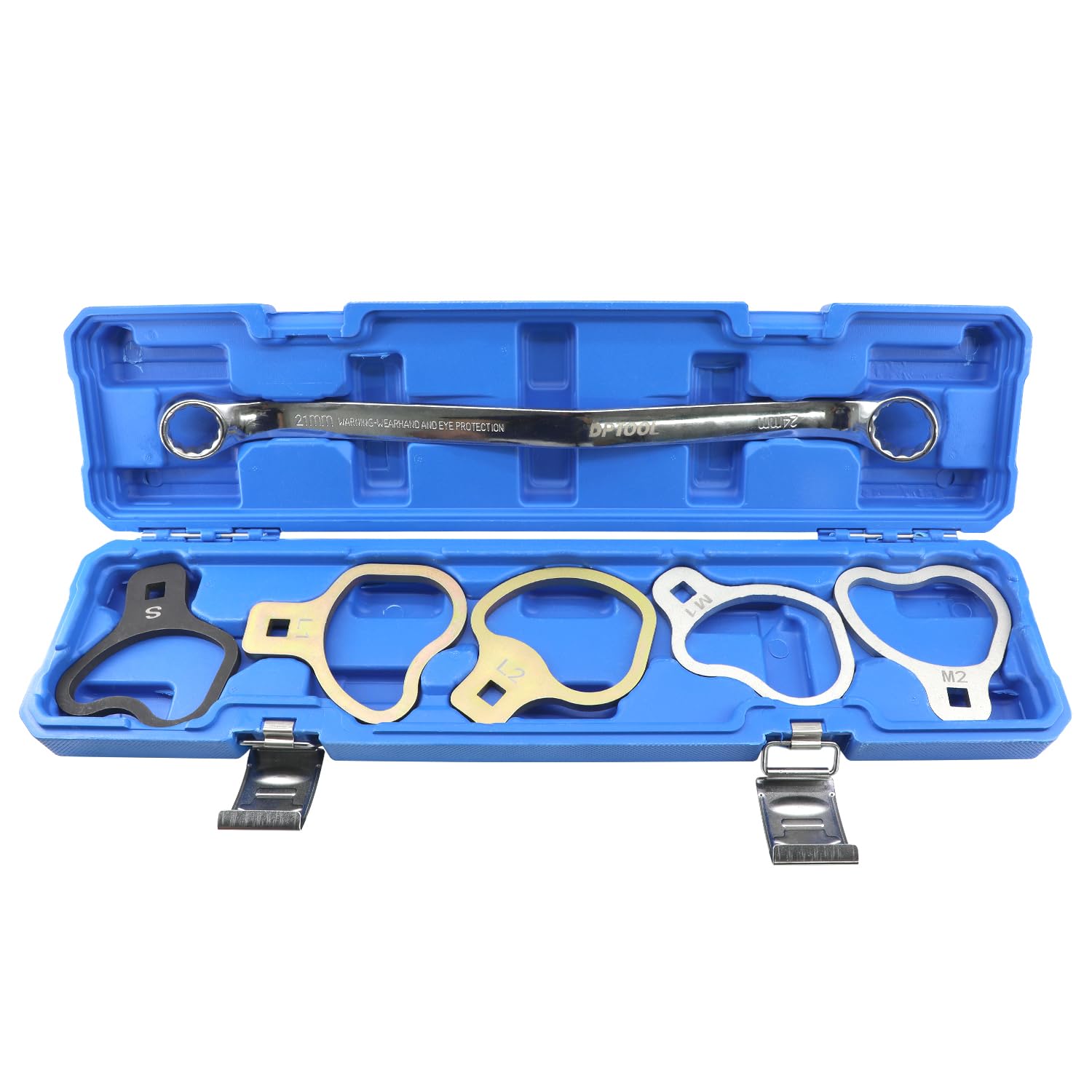 6PC Caster Camber Alignment Tool Kit Control Arms Cams Adjusting Holding Set with 21mm 24mm Wrench 3/8 drive Large Medium and Small Cam Tool for GM Chevrolet 41620 41650 41560 41570 41580 41590 45945