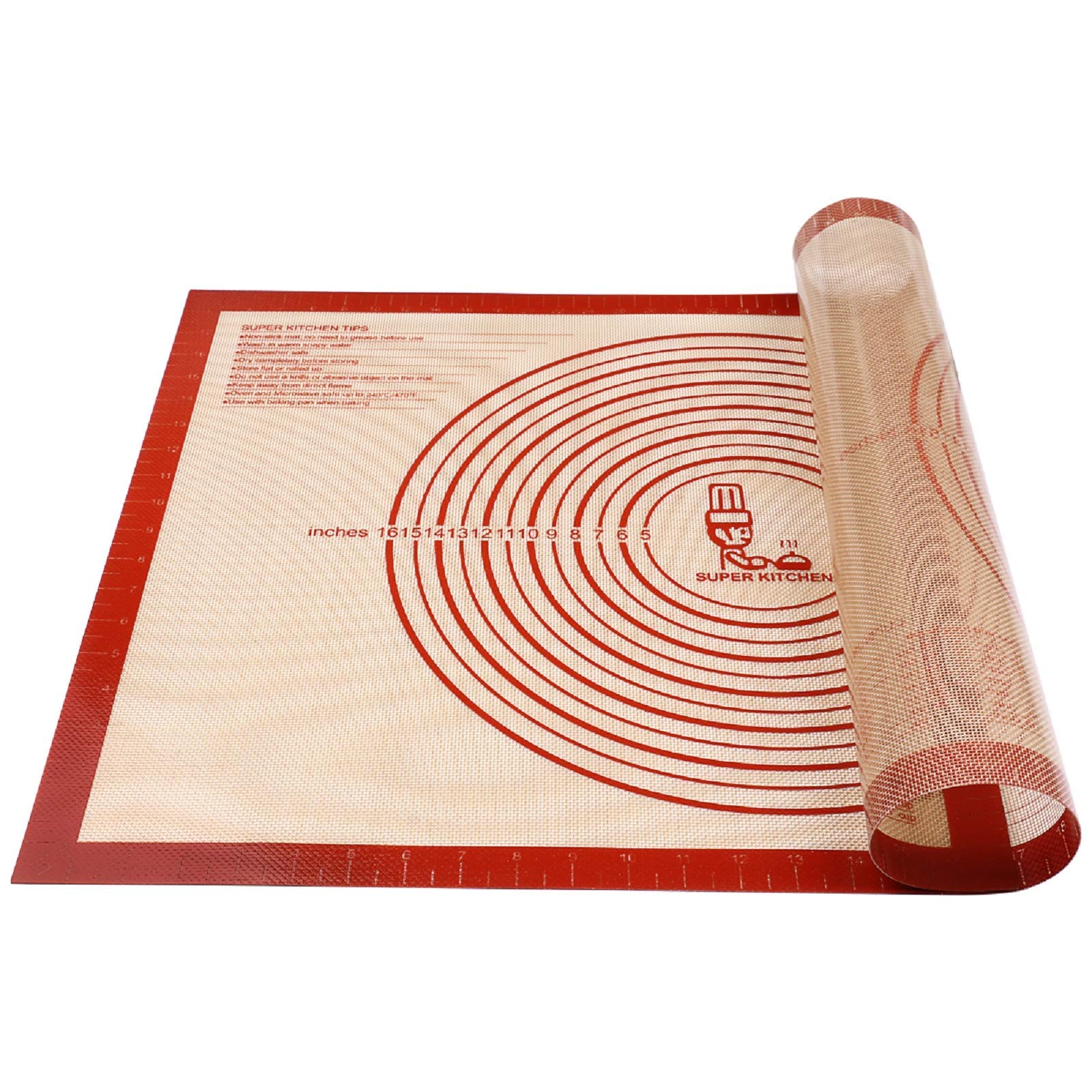 Non-slip Silicone Pastry Mat Extra Large Measurements 28''x 20'' Baking Mat