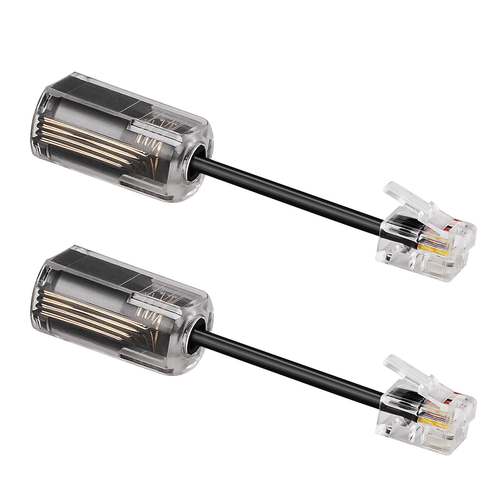 Uvital 2 Pack Telephone Cord Detangler, 360° Rotating Anti-Tangle, Black