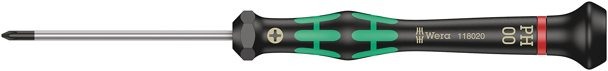 WERA 05118020001 2050 PH Screwdriver for Phillips Screws for Electronic Applications, PH 00 x 60 mm