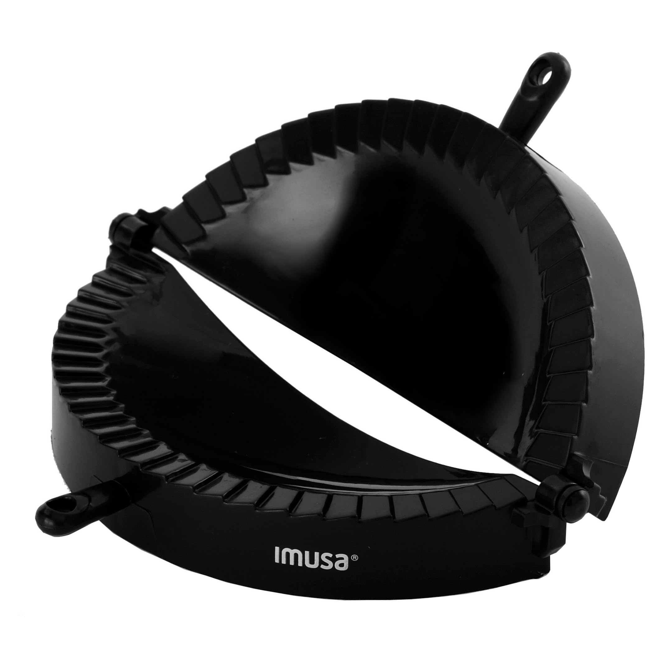 Imusa Empanada Press Set – Dumpling Maker, Plastic Empanada Mold & Pastry Press for Stuffed Pastries, Turnovers, Pierogi, Masa & Dough Preparation, 1 Pack, Black