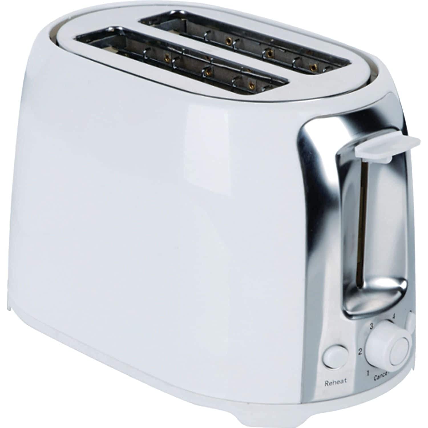 BRENTWOOD TS-292W 2-Slice Cooltouch Toaster (White)