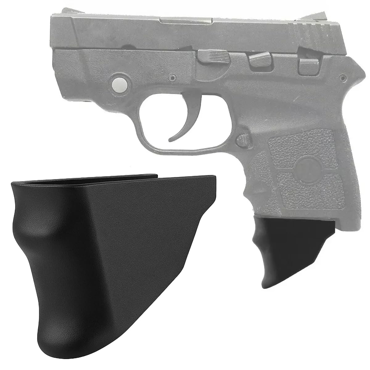 Extra Long 1.3 Inch Grip Extension for Smith & Wesson Bodyguard 380 & M&P Bodyguard 380, Black / 2 Pieces