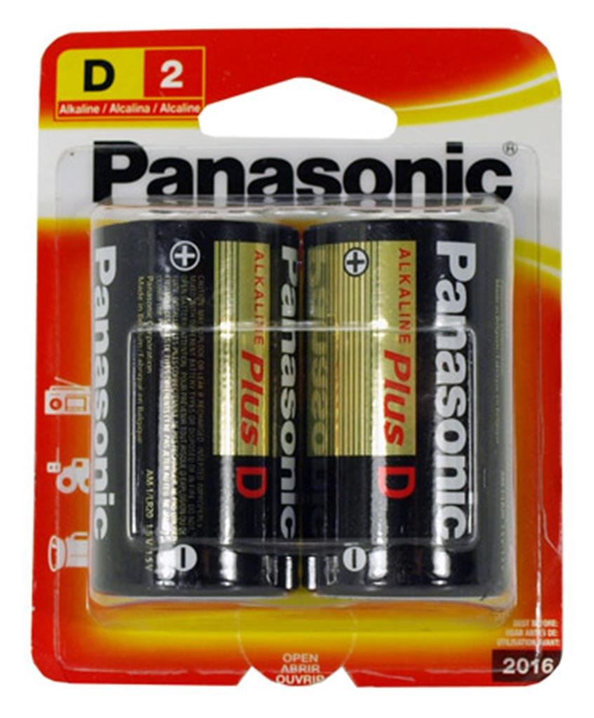 Panasonic AM1PA2B Alkaline Size D Plus Power (2-Pack)