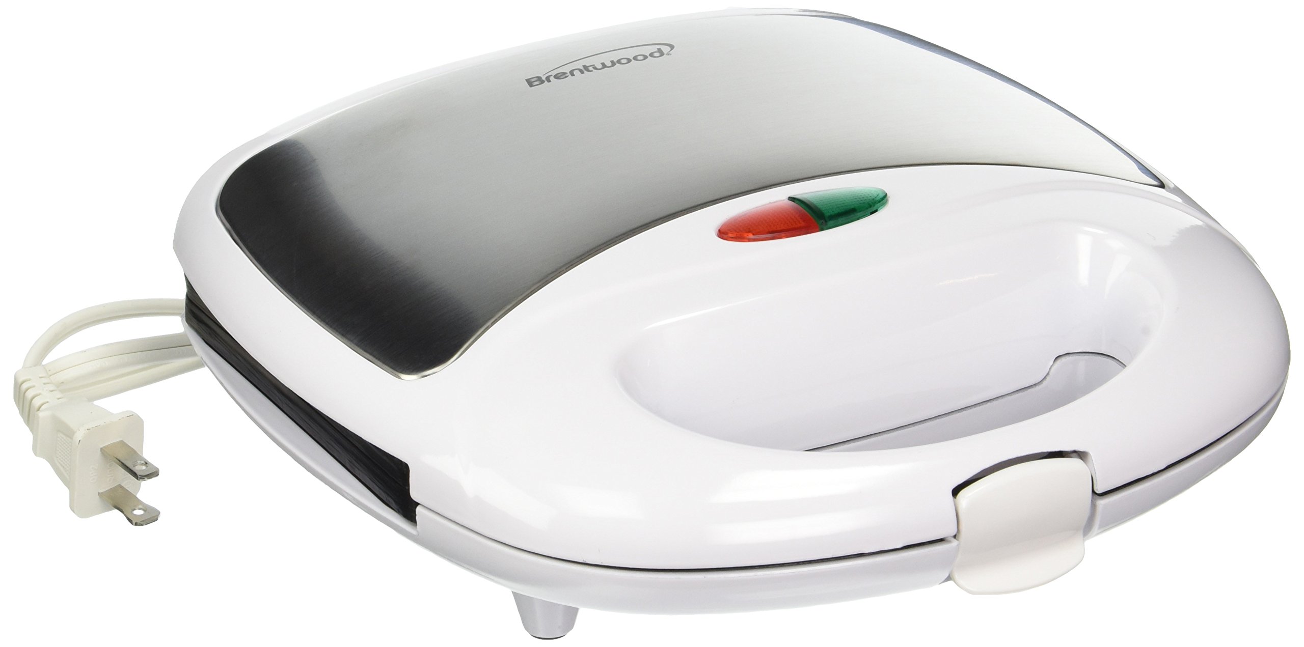 Brentwood Appliances TS-240W Nonstick Compact Dual Sandwich Maker (White)