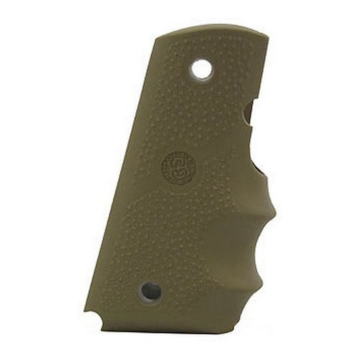 Hogue 43003 1911 Officers Model Rubber Grip With Finger Grooves Flat Dark Earth
