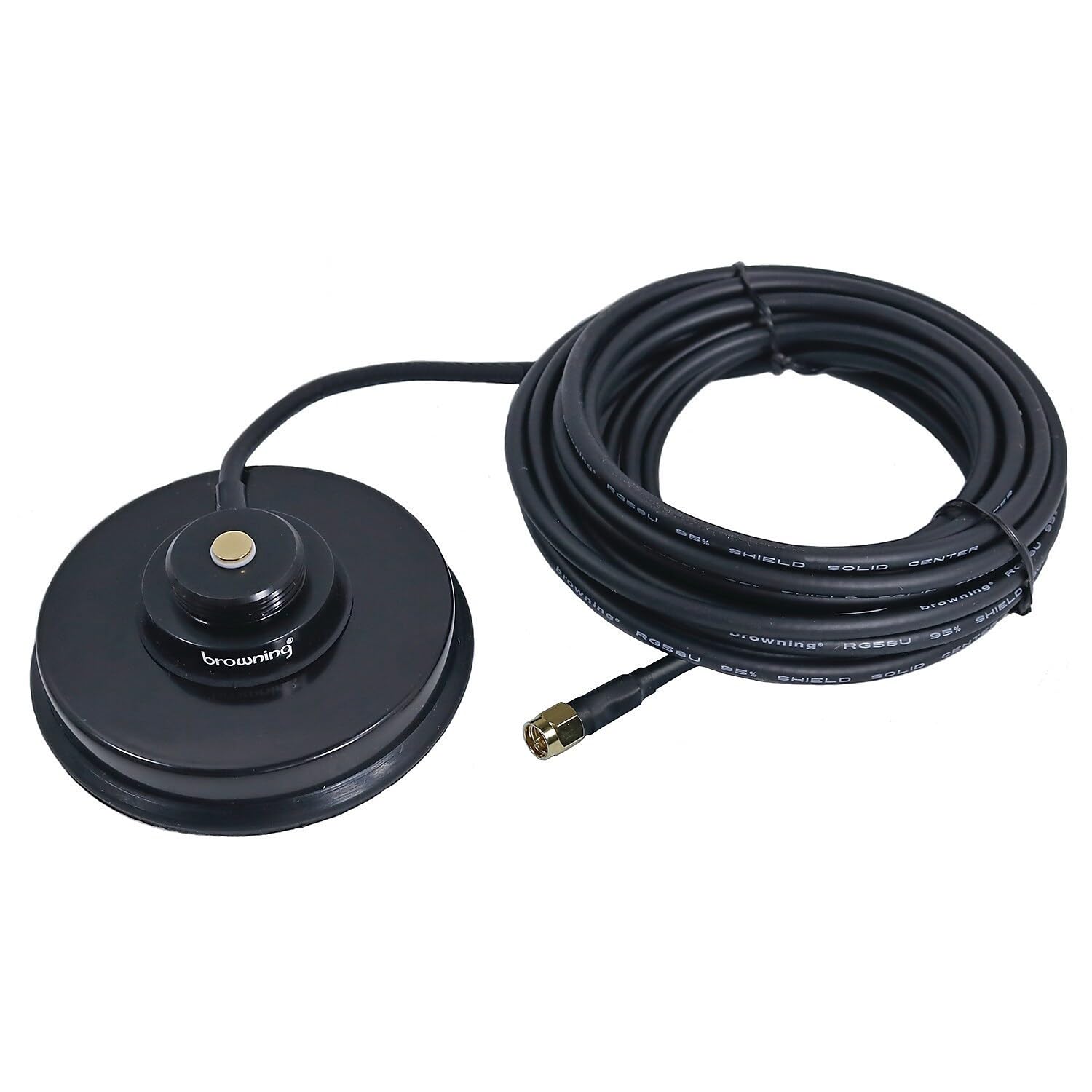 Browning BR-1035-SMA Premium 3-5/8" NMO Mount w/Rubber Boot & SMA-Male