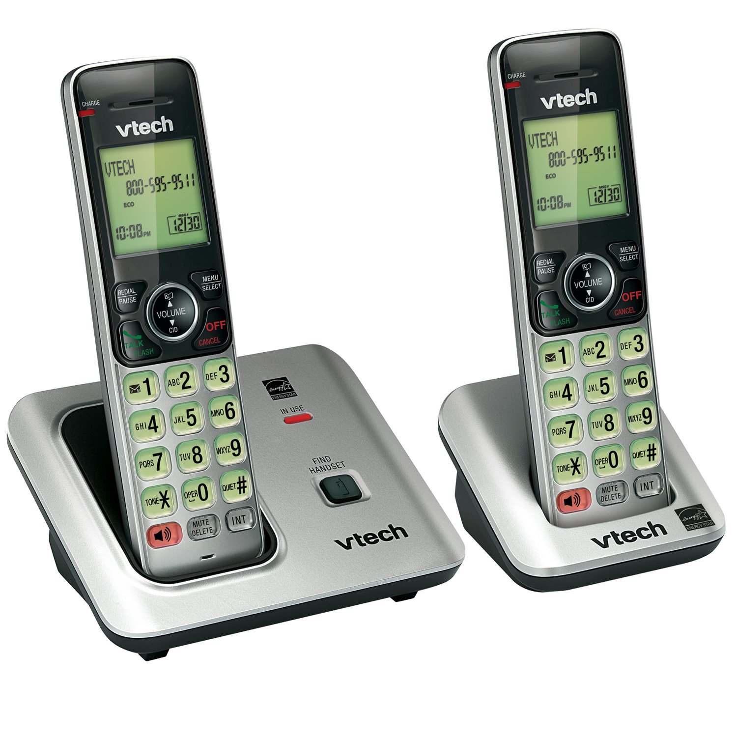 VTech VTCS6619-2 DECT 6.0 Expandable Speakerphone w/Caller ID (2-Handset System)