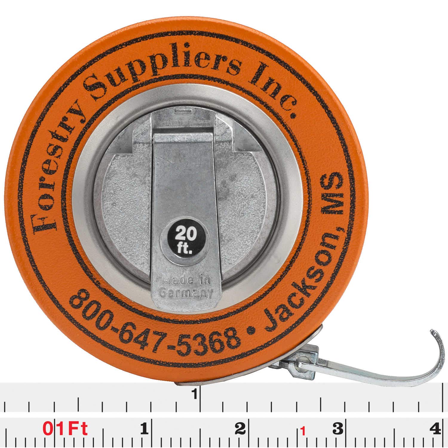 Forestry Suppliers English Diameter Tape - 76 Inch Diameter - 20 Foot Linear - White Enameled with Black Graduations