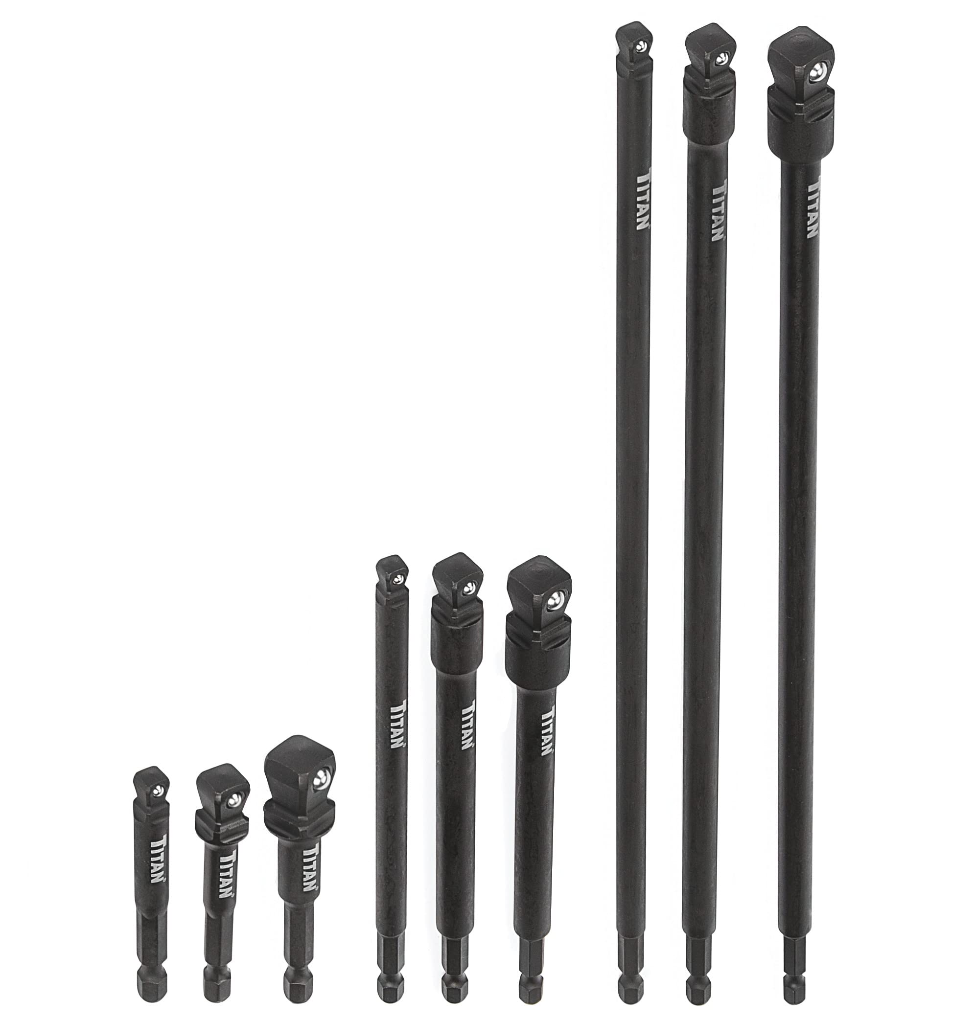 Titan 49089 Impact Wobble Socket Adapter Set  9 Piece Set