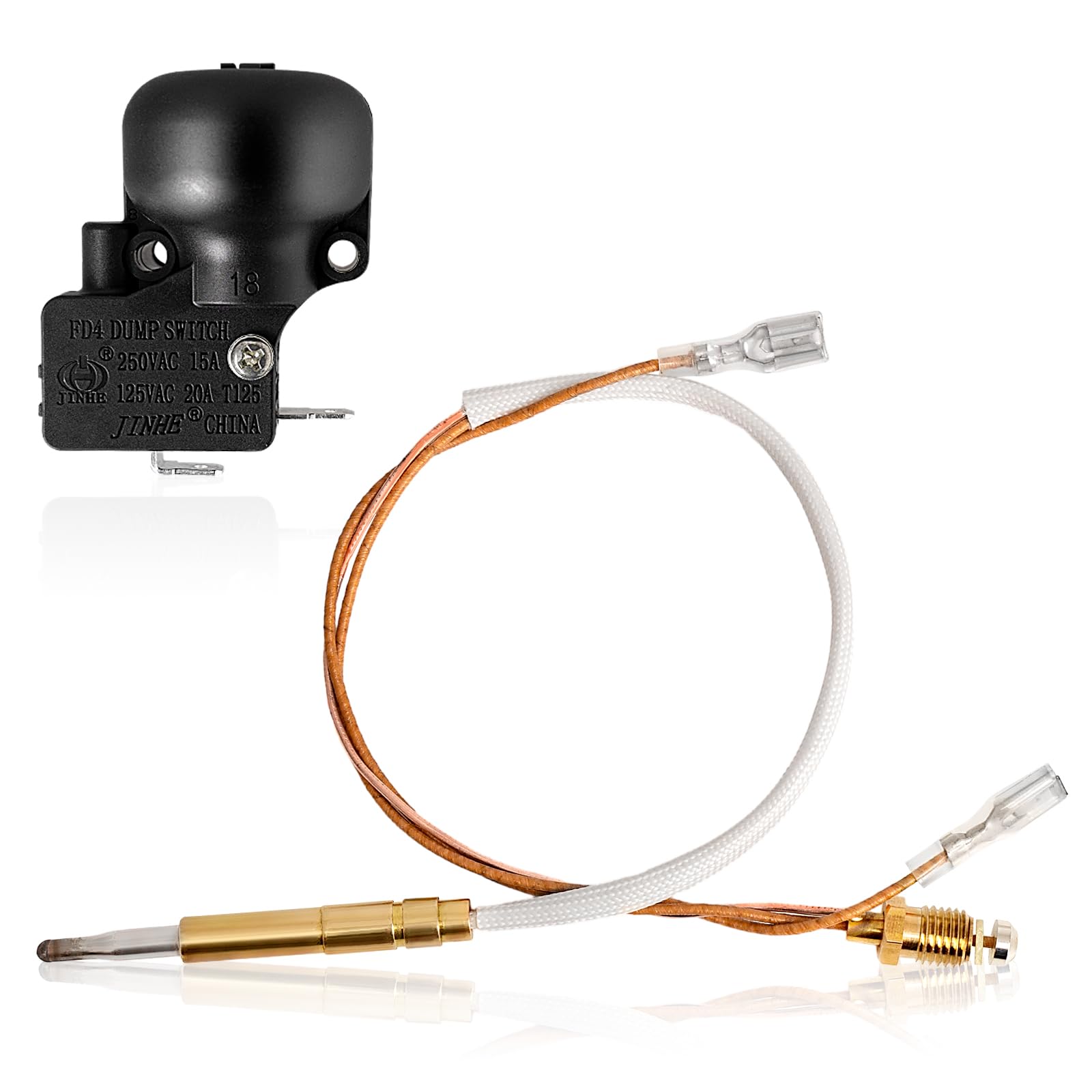 IDEASURE Patio propane heater Replacement Parts for Outdoor Heaters, 13.8'' Long Thermocoupler & Dump Switch Safety Sensor for Propane Gas Heaters Room Heaters Garden Tower Heaters
