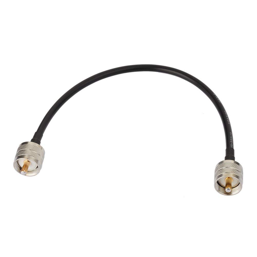 Superbat UHF Male PL-259 to UHF Male PL-259 Low Loss Digital Coax UHF Jumper Cable (12" RG58) for HAM & CB Radio,Antenna Analyzer,Dummy Load,SWR Meter