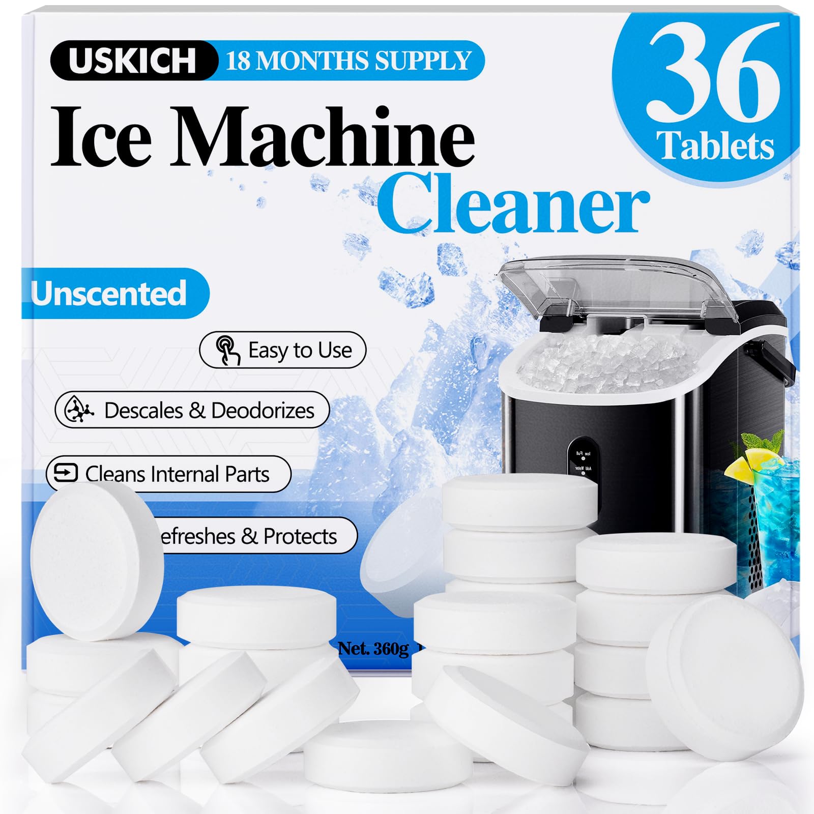 Ice Machine Cleaner Descaler Tablets-36Pack Ice Maker Cleaner