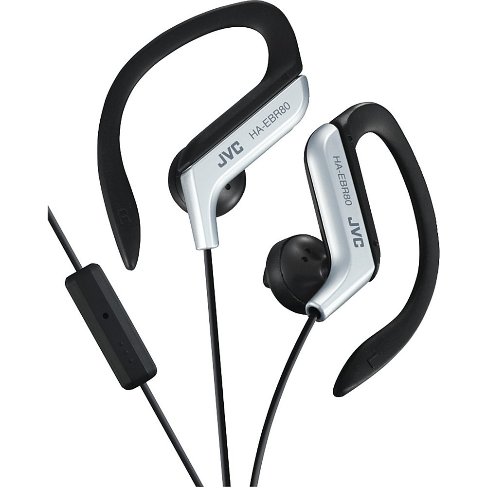 JVC HAEBR80S In-Ear Sports Headphones w/Microphone & Remote (Silver)