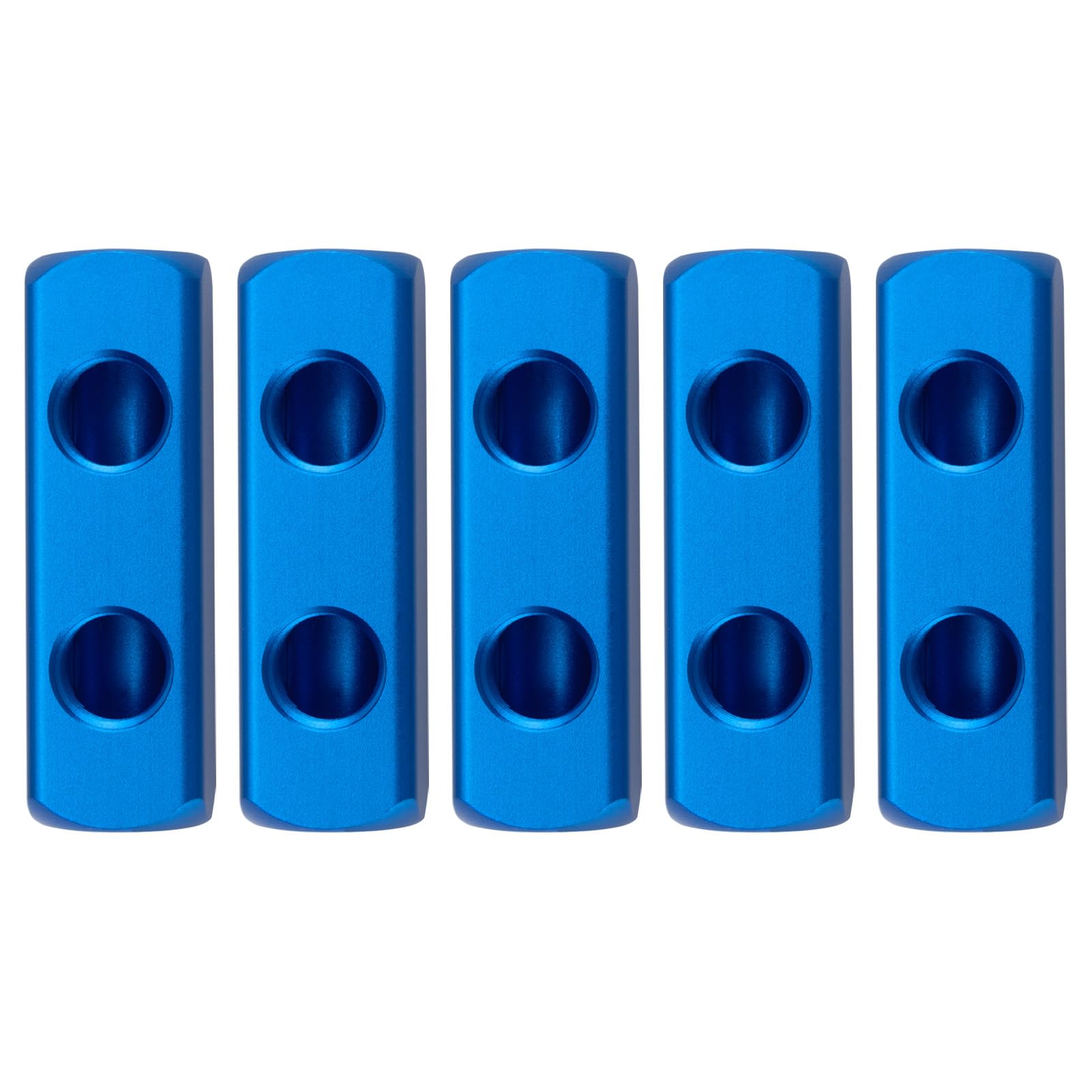 5PCS Air Manifold, 2 Way 5 Port Air Compressor Manifold, Aluminum Air Hose Inline Manifold Block Splitter, Pneumatic Manifold Air Distribution Block, NPT 1/4 Inch Supply Port, NPT 1/4 Inch Output Port