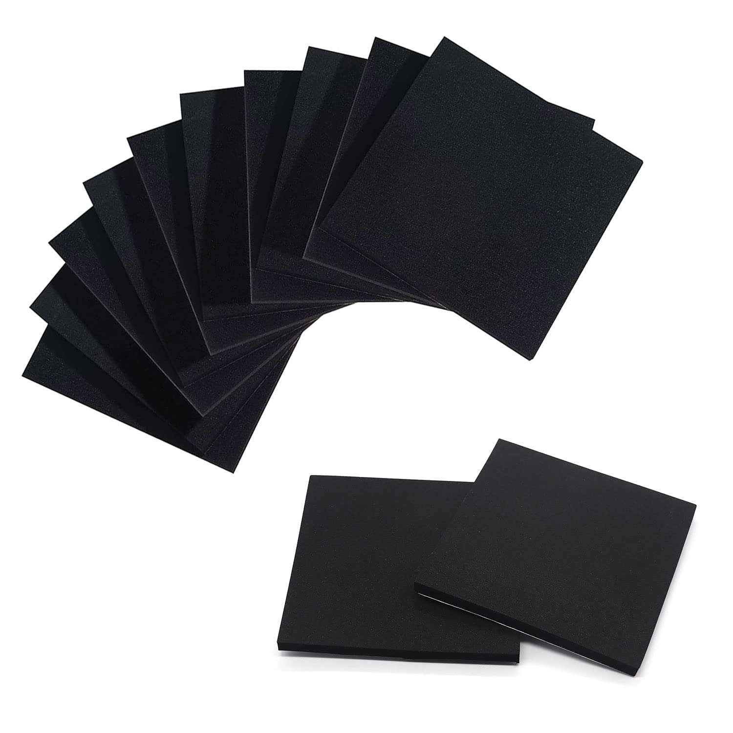 YUNFOOK Foam Padding Sheets with Adhesive Backing - 1/4" Thick Self Stick Neoprene Insulation Foam,1/4 Inch Thick X 4 Inch Long X 4 Inch Wide (4, 1/4Inch x 4Inch x 4Inch)
