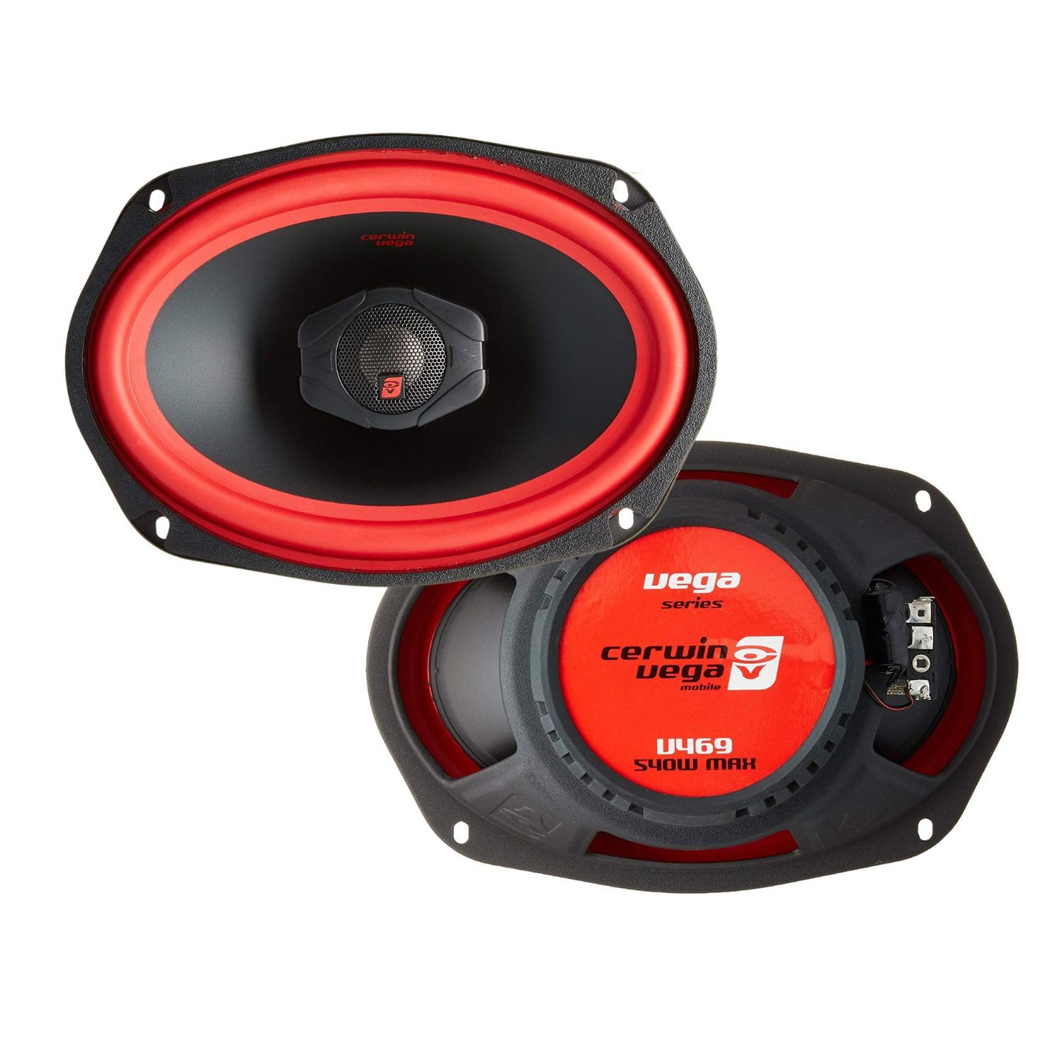 CERWIN-VEGA! V469 Vega 2-Way Coaxial Speaker Set, 6x9 Inch, 500W Max, 100W RMS