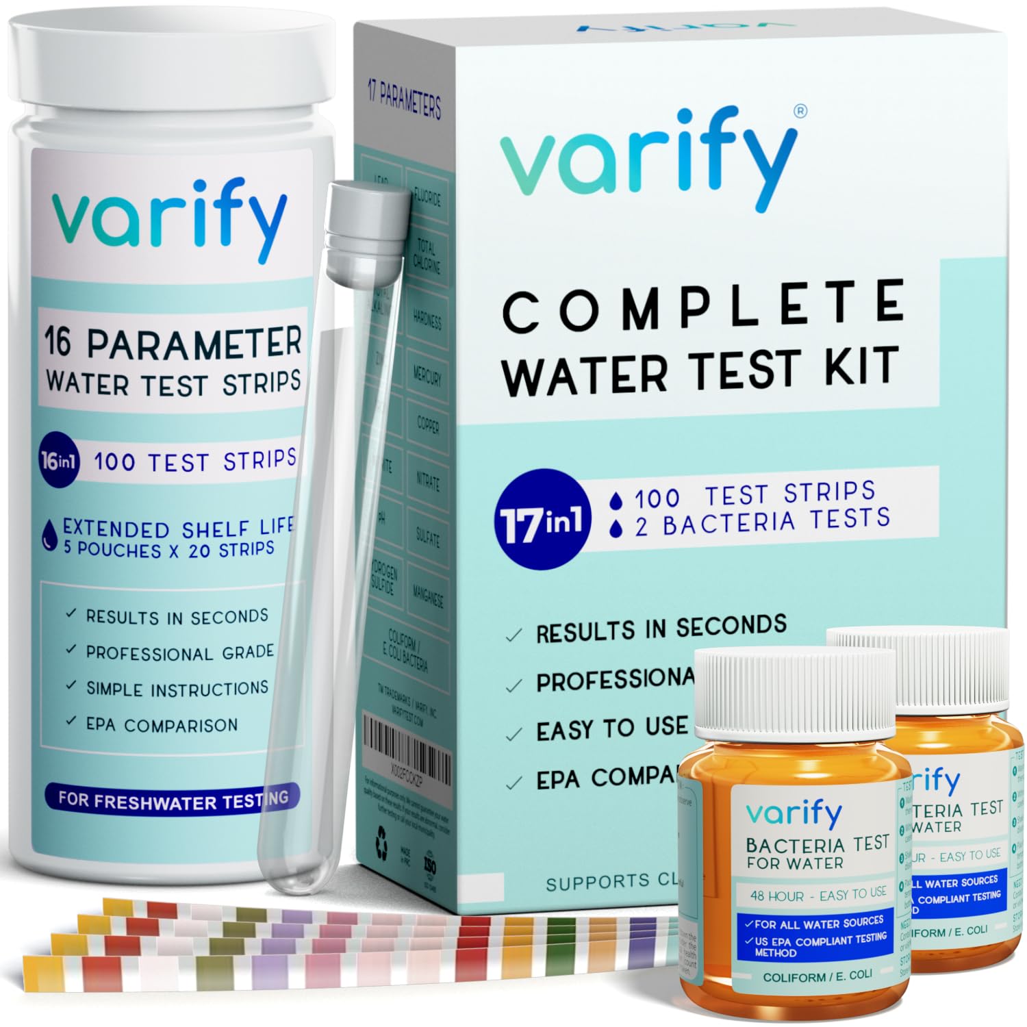 Varify 17-in-1 Complete Water Test Kit – Water Tester for Drinking Water