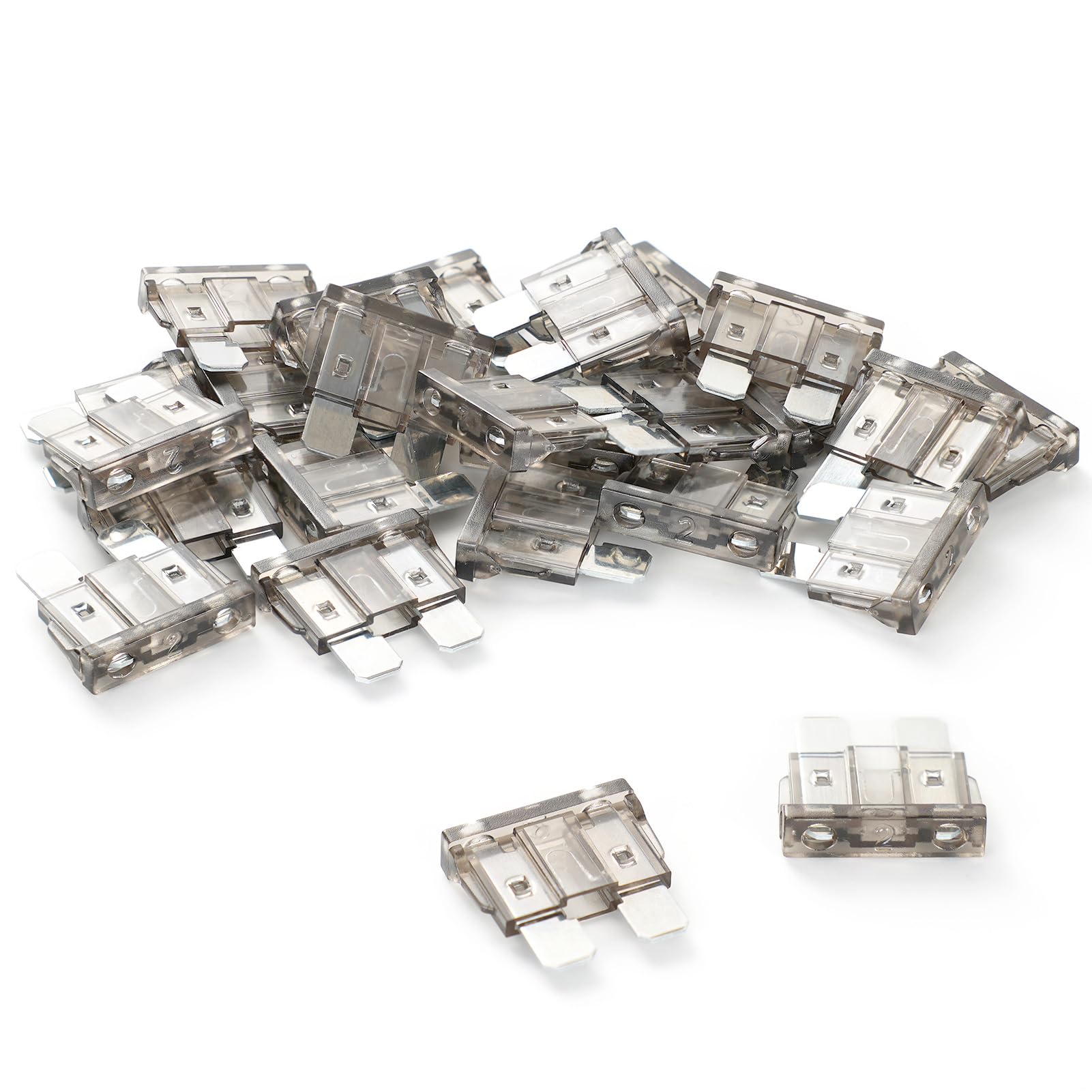 (25Pcs) 2 Amp Standard Car Fuses, 2A Automotive Fuse(ATO/ATC), Blade Fuse for Car/RV/Truck/SUV/Motorcycle/Boat