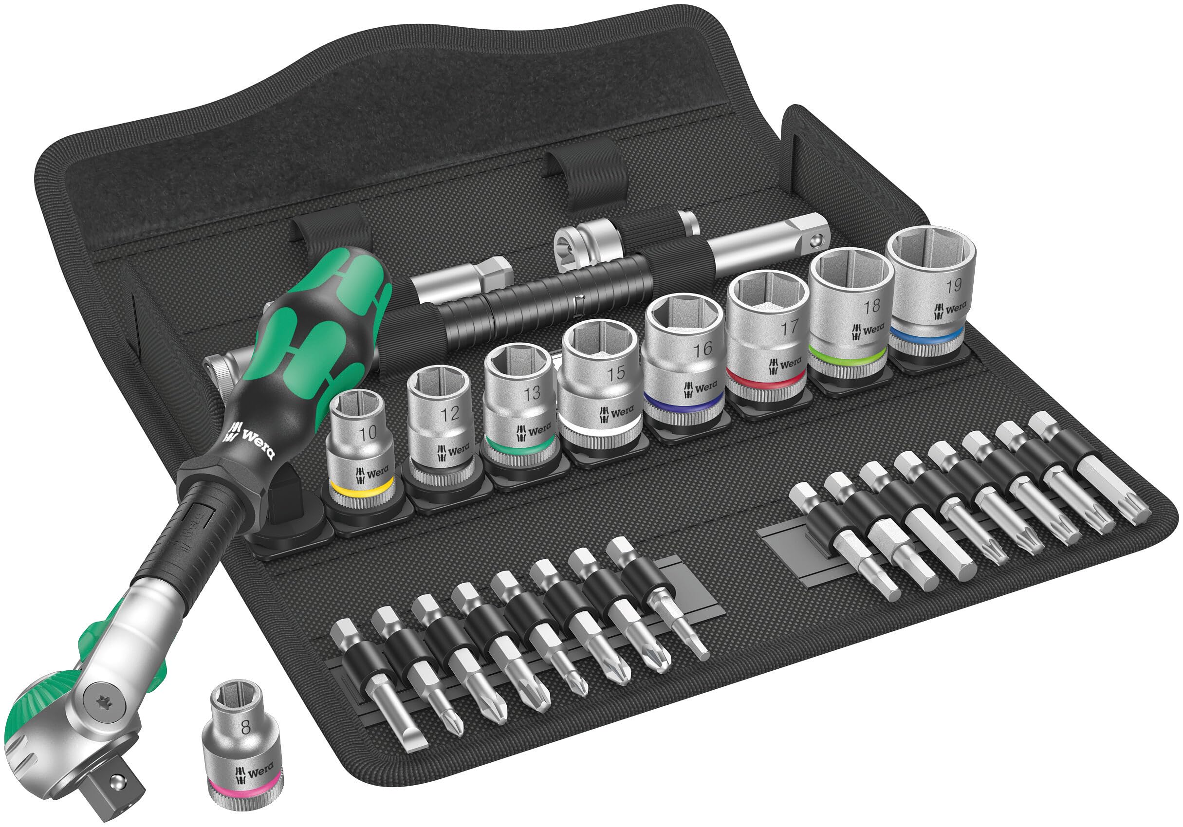 Wera 8100 SB 6 SPEED 3/8 29 PC 3/8" DRIVE METRIC