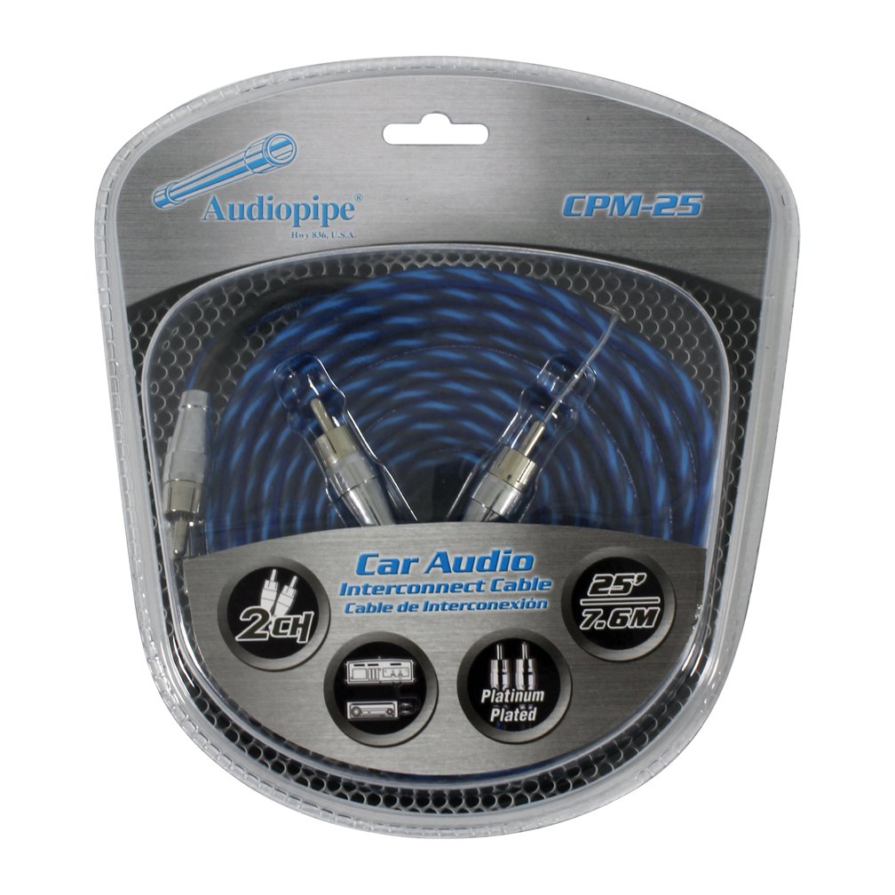 Audiopipe CPM25 25' foot Platinum Plated Interconnect Cable
