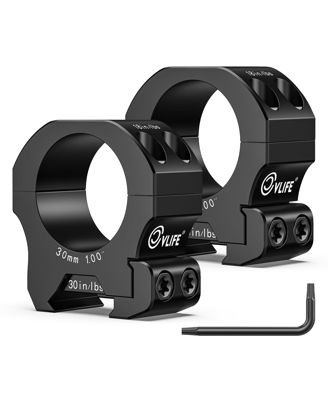 CVLIFE 30mm Scope Rings Medium Profile Precision Mount - Compatible with Picatinny Rails - 20mm Rifle Scope Mount - 2 Pieces