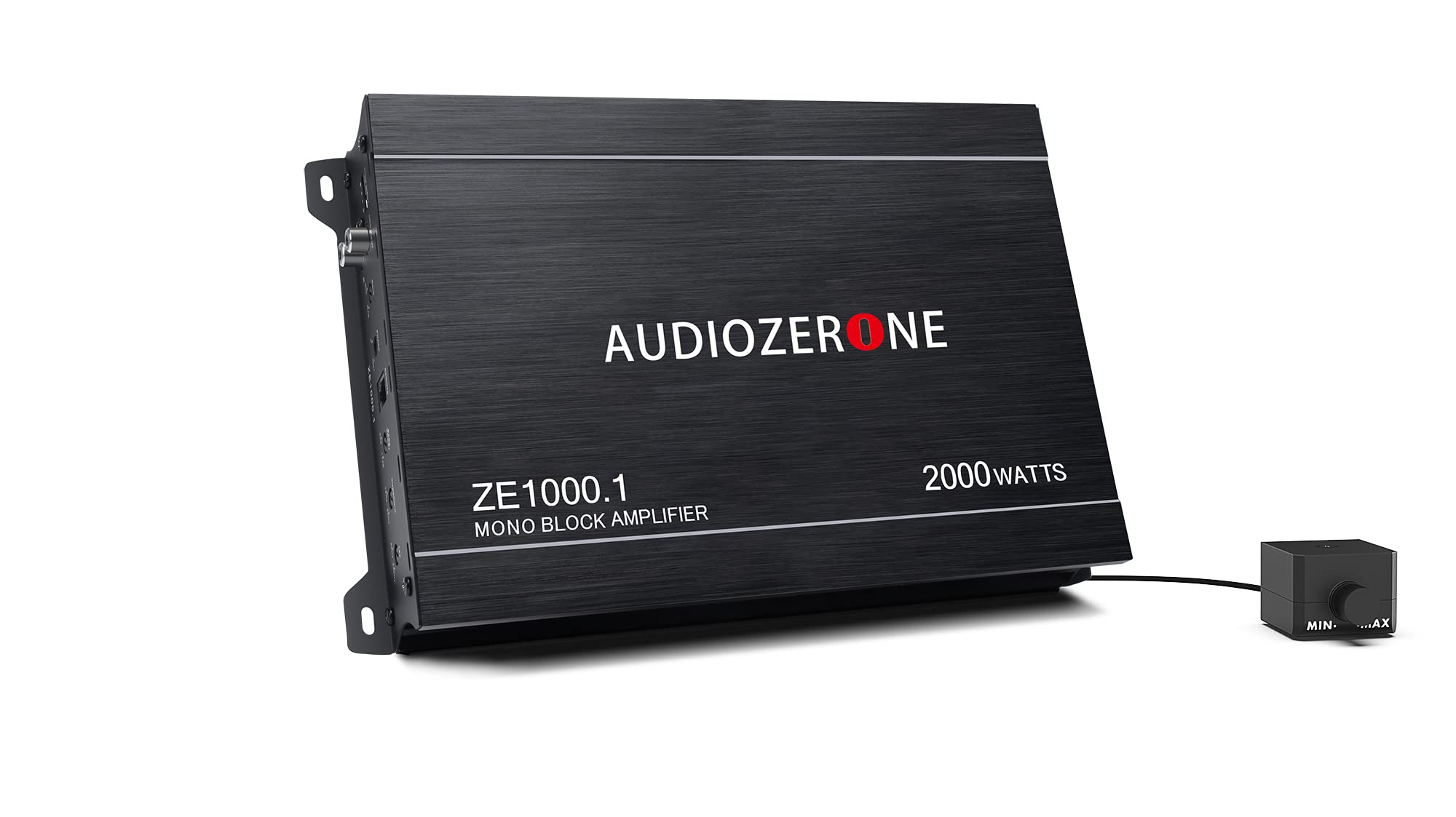 AUDIOZERONE Car Audio Amplifier ZE1000.1 2000W Monoblock Class D MOSFET Subwoofer Audio, 1-4 Ohm Stable, Low Pass Crossover, Mosfet Power Supply, Stereo