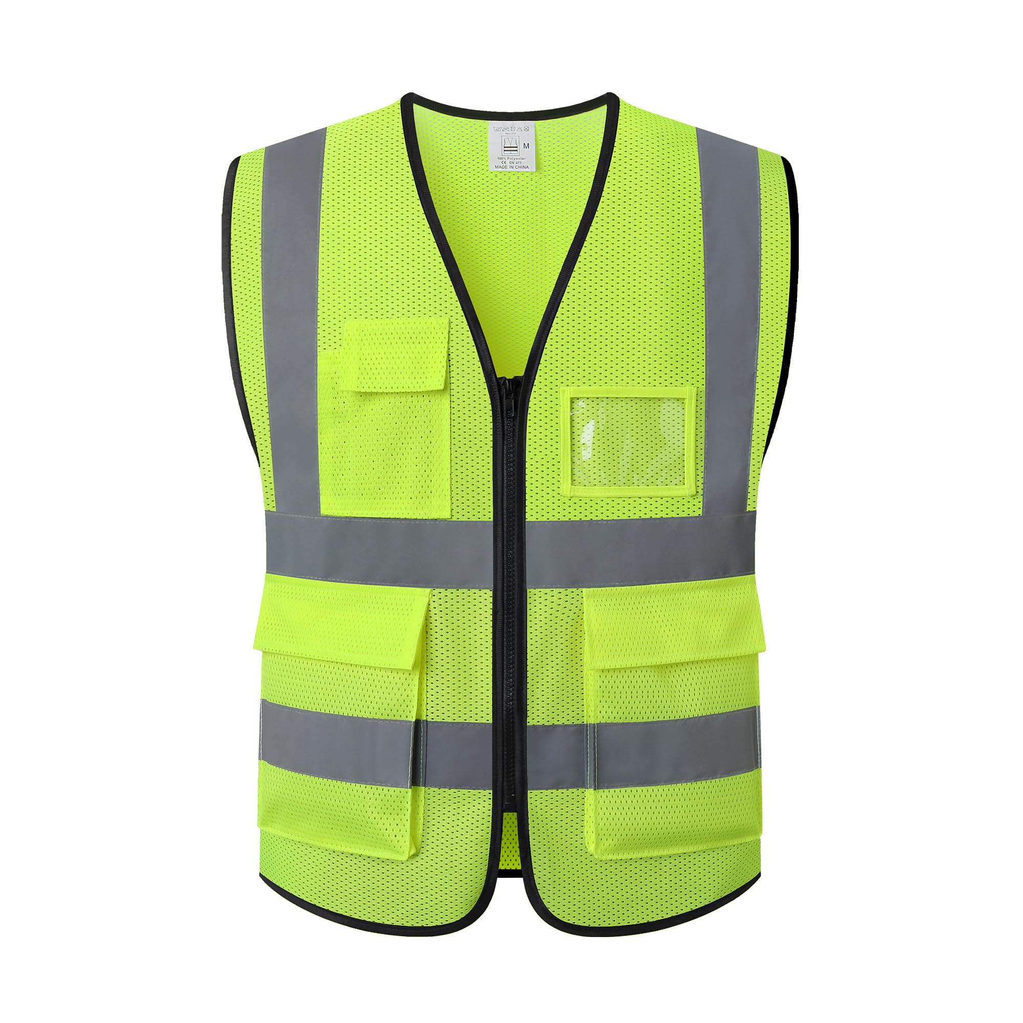 Reflective Safety Vest for Men Women Construction Hi Vis AP1 Yellow XL