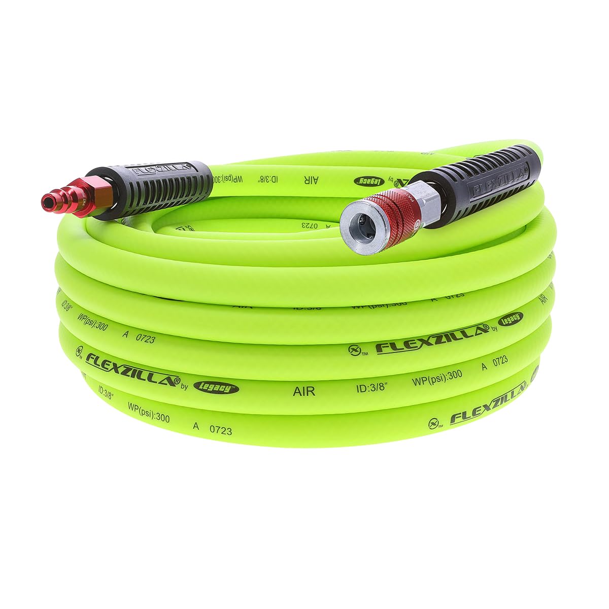 Flexzilla HFZ3835YW2D Air Hose 3/8In X 35Ft W/ Colorconnex Coupler Plug Type D