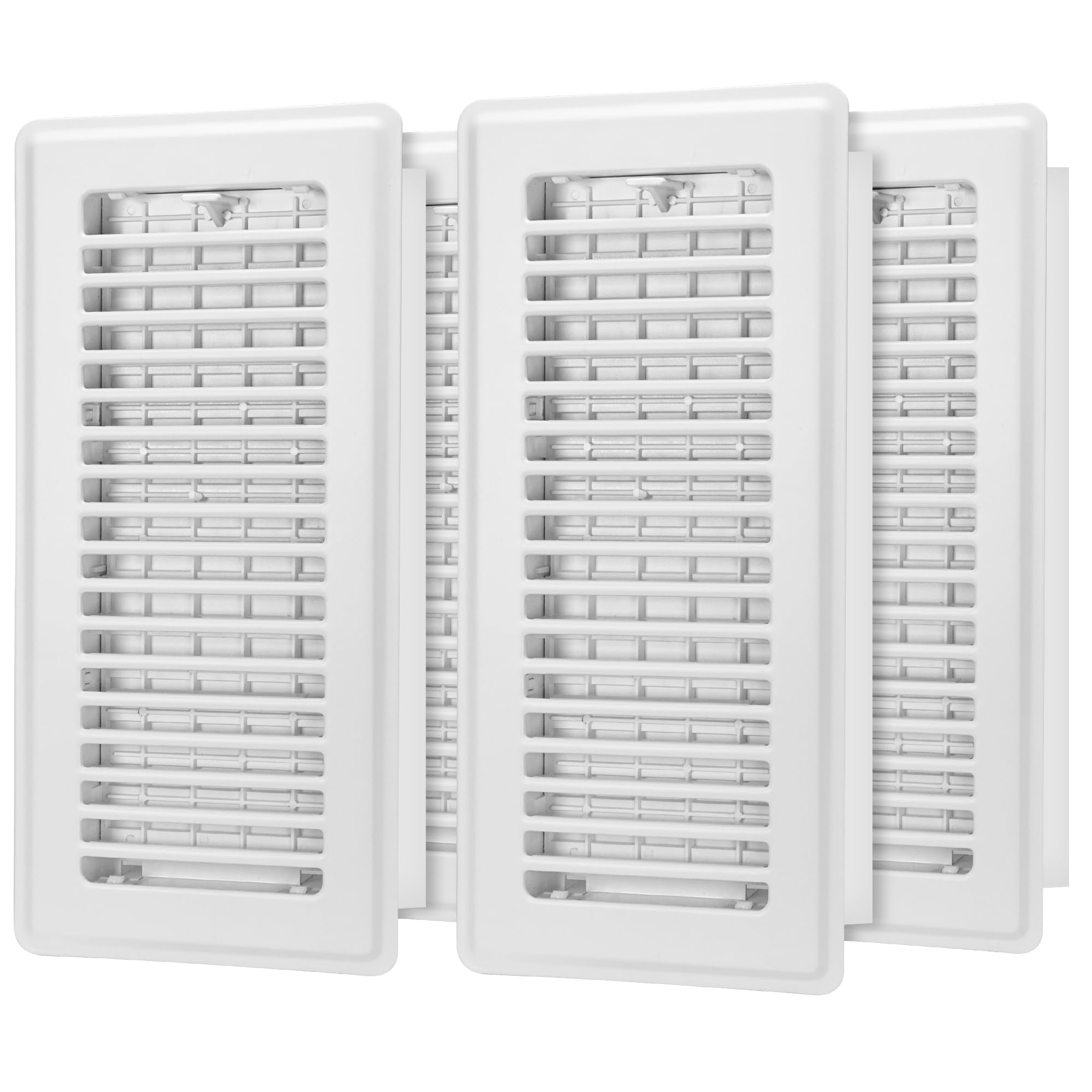Floor Register 4x10, 4 Pack Floor Vent Covers for Home Floor, White