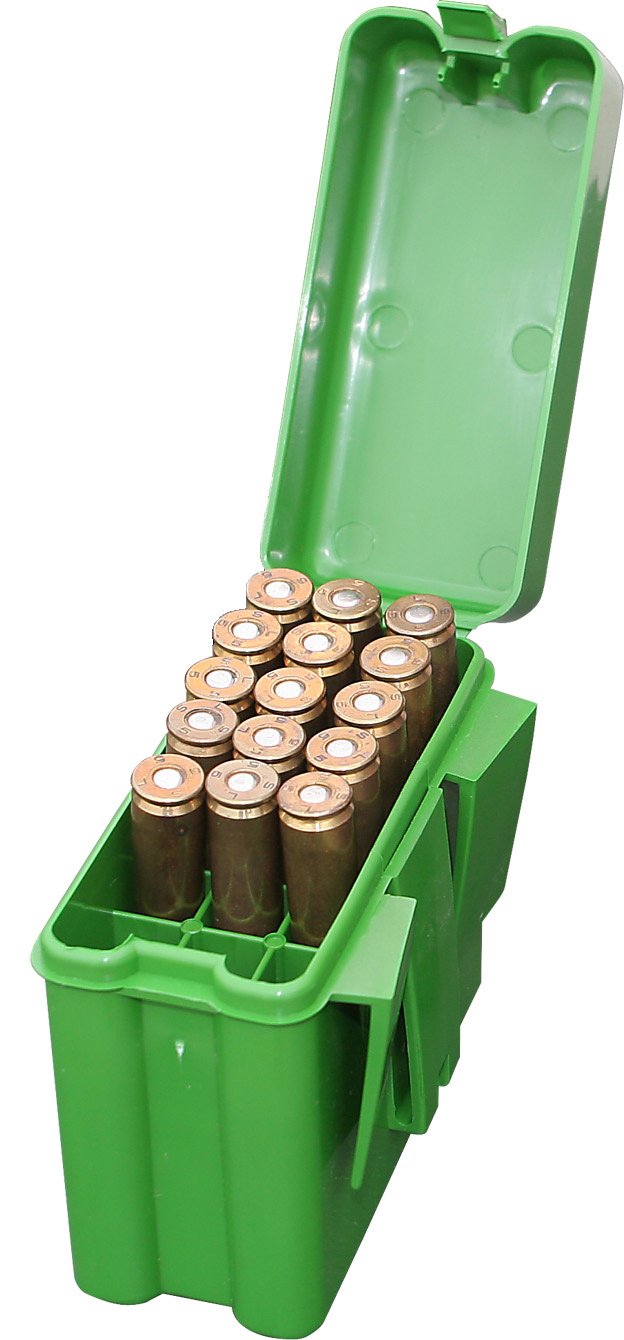 MTM RL-20-10 Belt Style Rifle Ammo Carrier, 20 Round, Large, Green