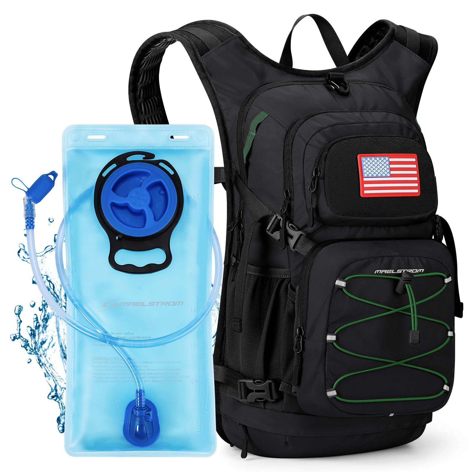 Maelstrom Lightweight Hydration Hiking Backpack with 3L Water Bladder