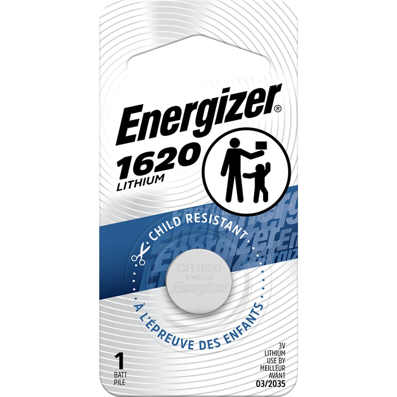 Energizer 1620 Lithium Coin Battery, 1 Pack