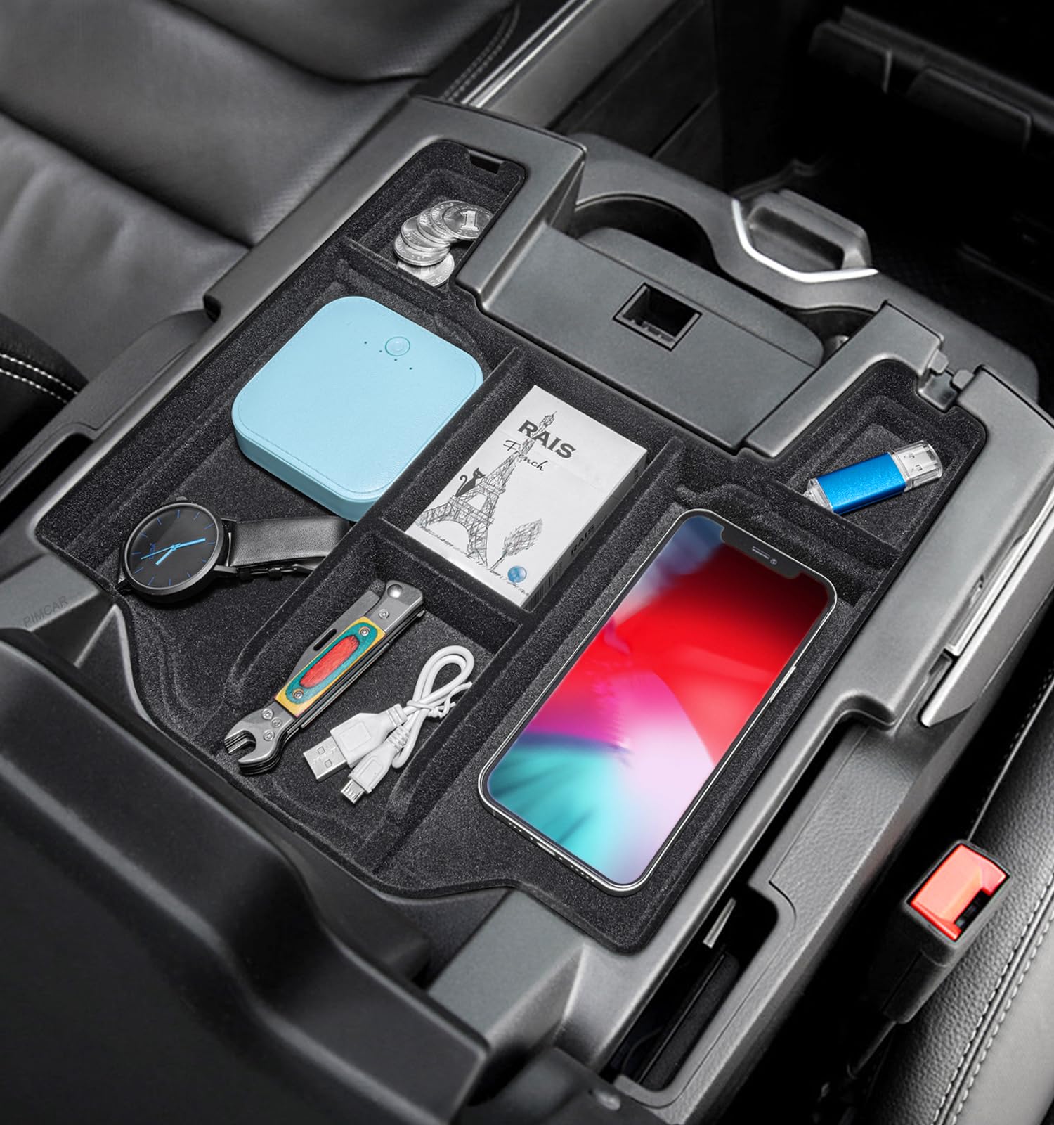 PIMCAR Center Console 0rganizer for 2019-2026 2027 Dodge RAM 1500 2500 3500